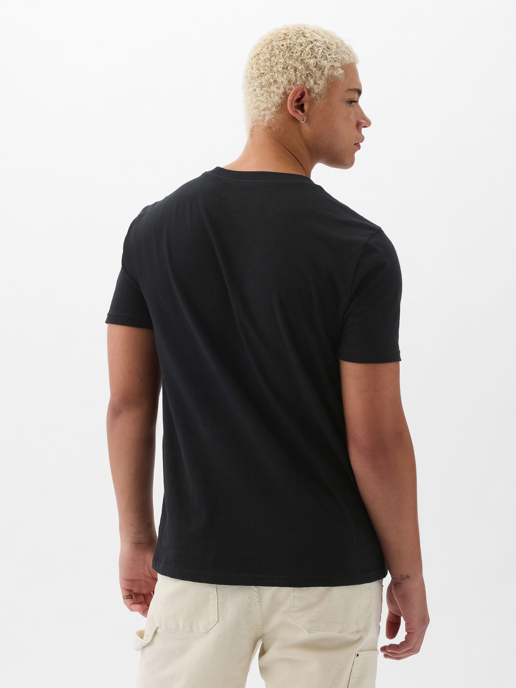 Black Pocket Short Sleeve T-Shirt - Image 3 of 5