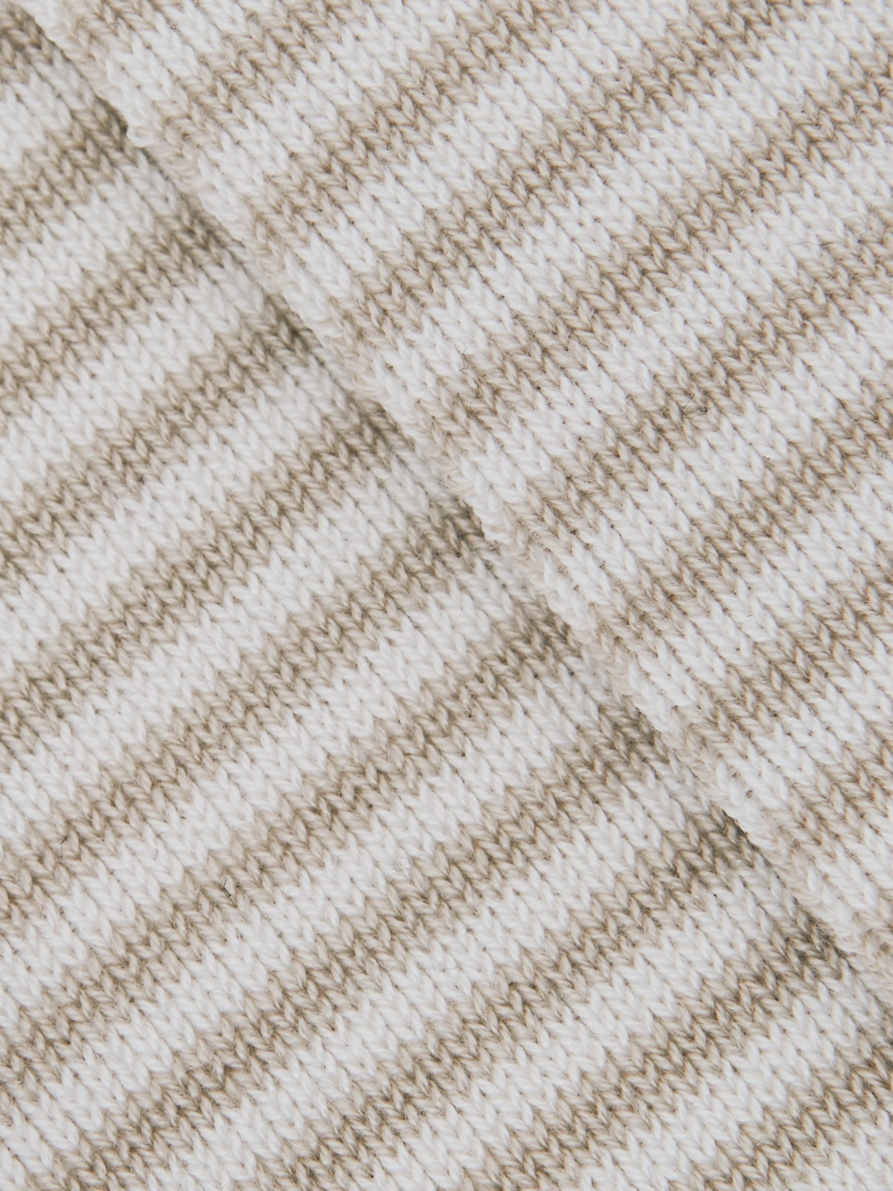 Cotton-Blend Striped Socks in Ecru/Oatmeal - image 2