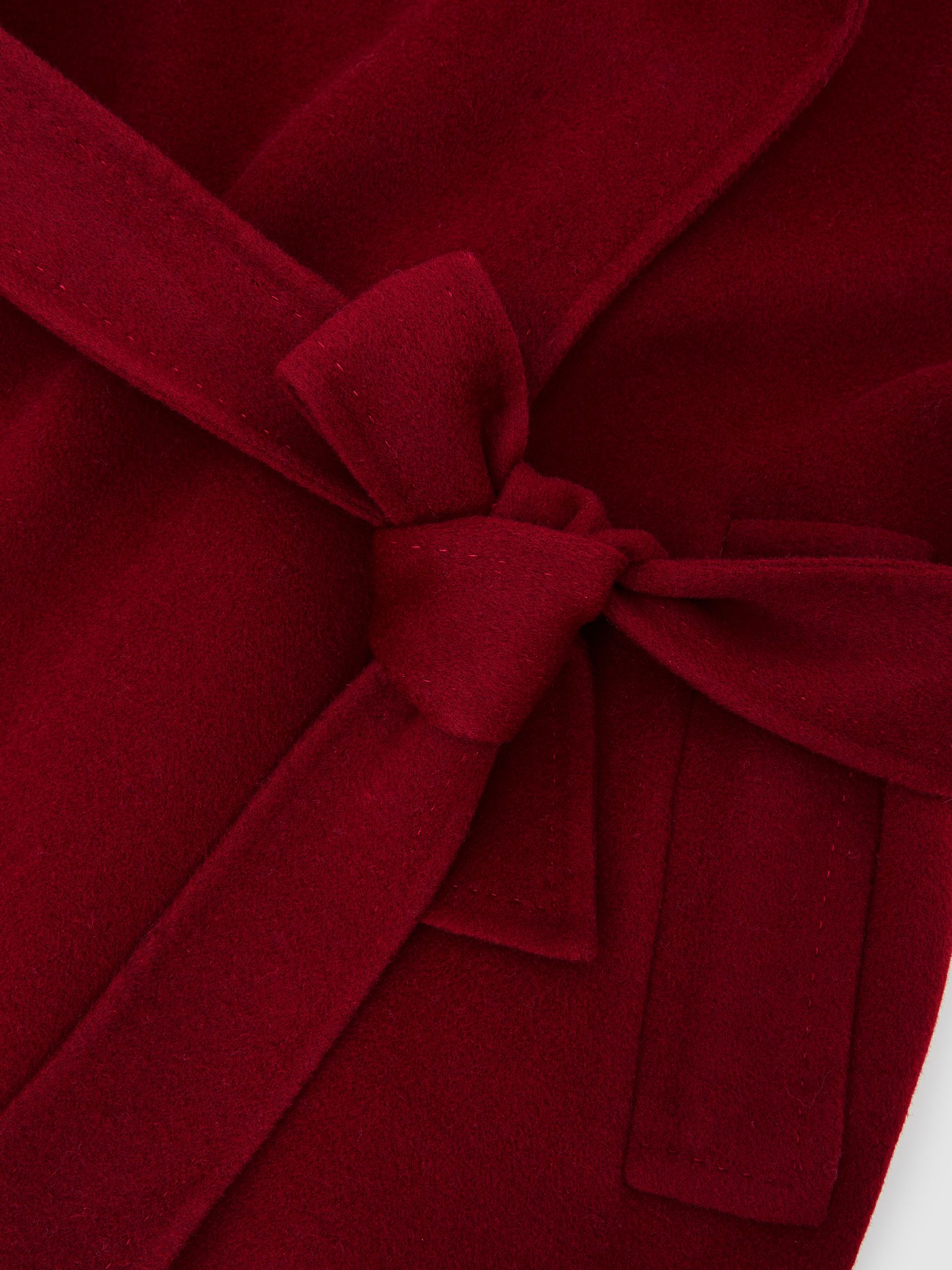 Atelier Wool Blindseam Belted Coat in Red - Image 7 of 7