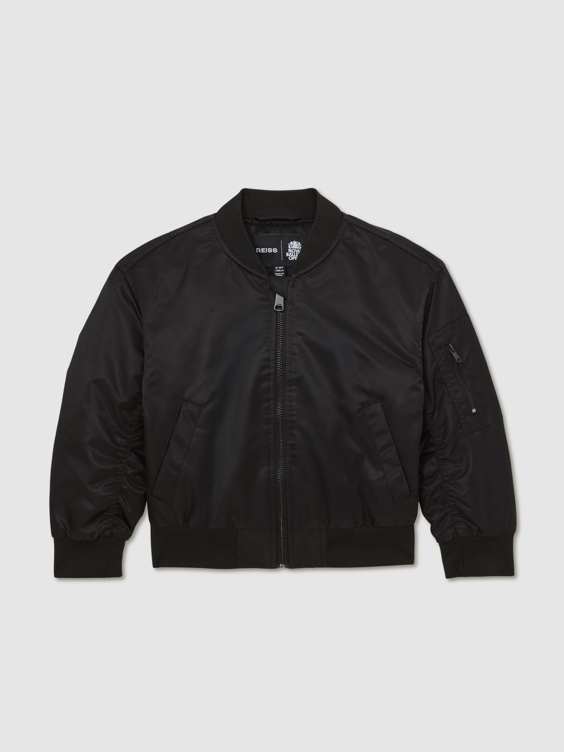 Bomberová bunda Royal Ballet, unisex střih, černá, délky 9–13 let - Obrázek 2 z 6