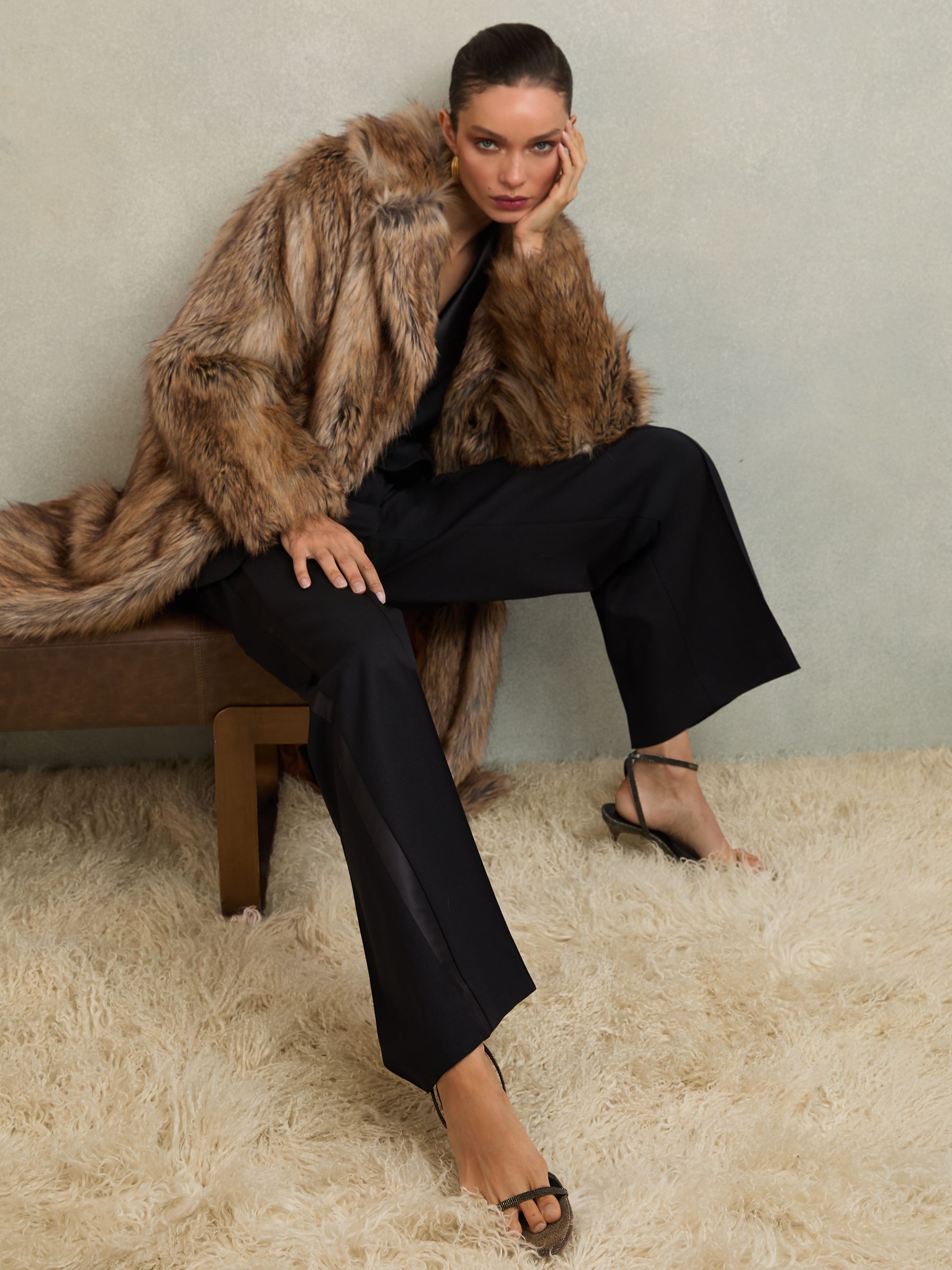 Atelier Faux-fur Long Coat