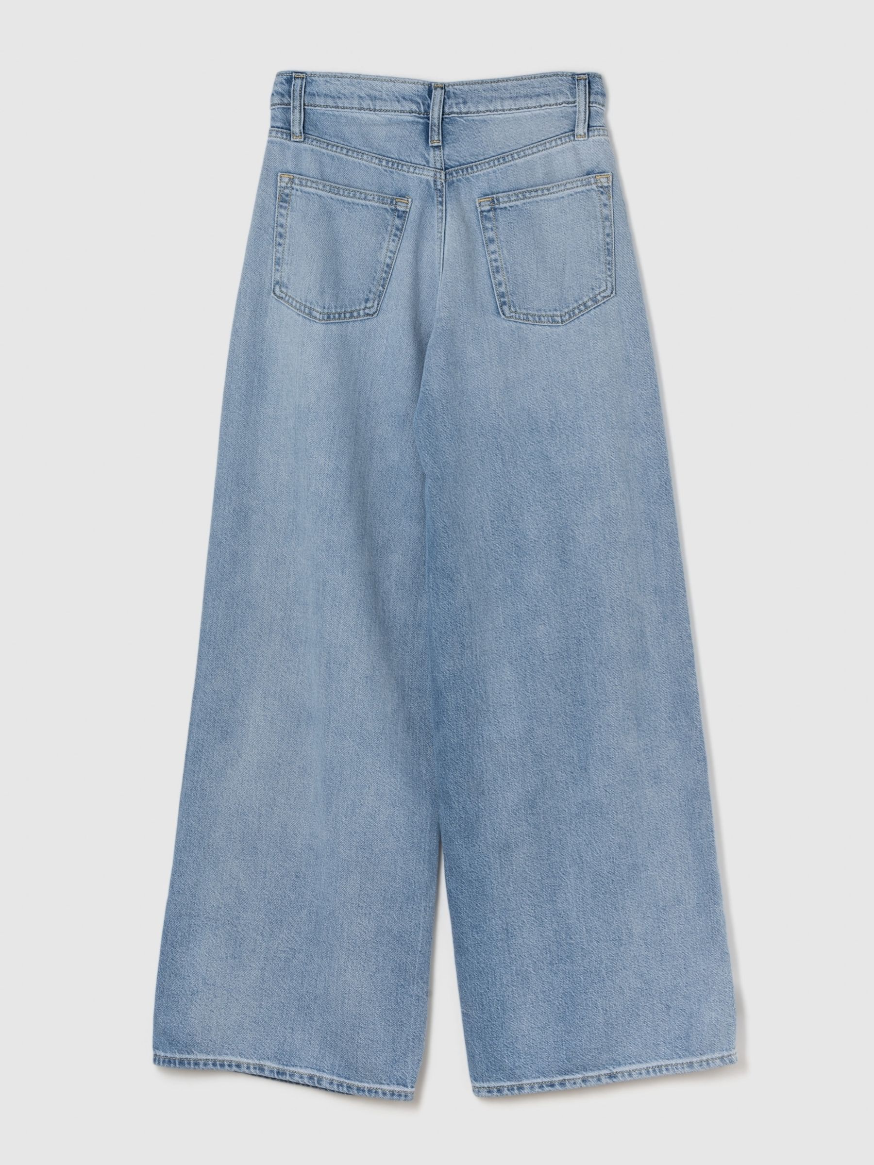 Light Wash Blue Mid Waisted UltraSoft Baggy Jeans - Image 6 of 9