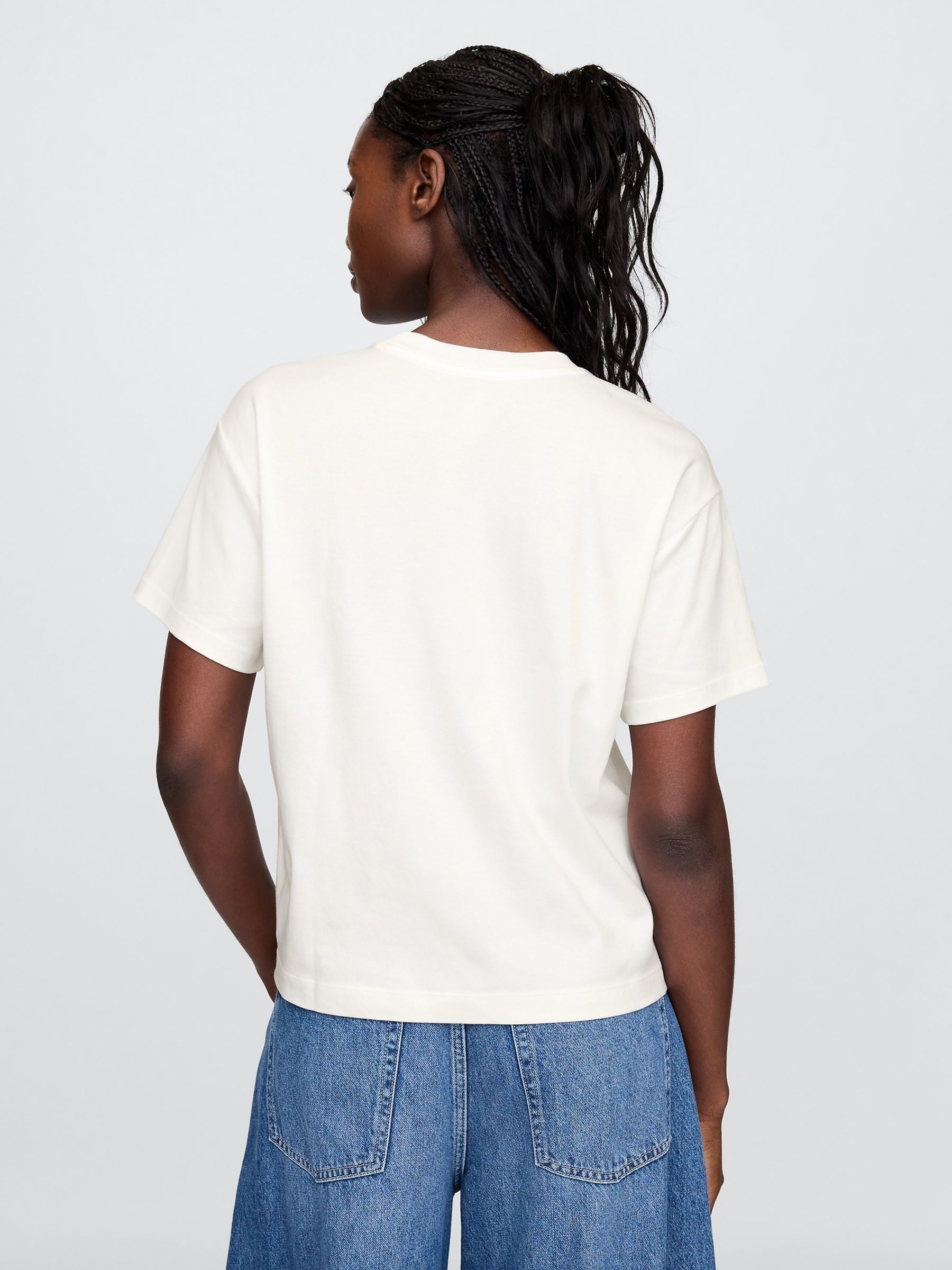 White Supima® Cotton Relaxed T-Shirt - Image 2 of 5