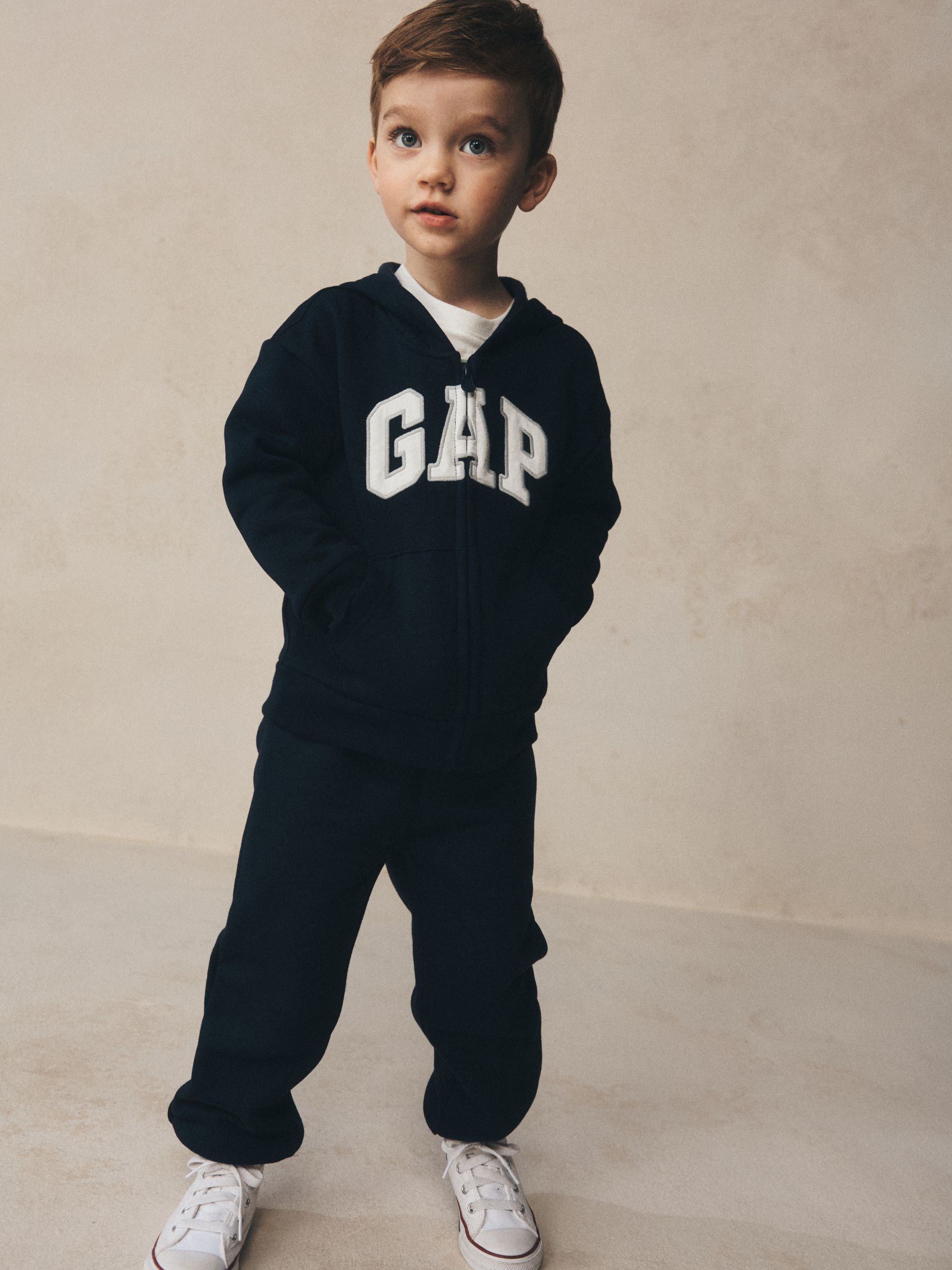 Navy Blue Pullover Relaxed Logo Hoodie - Image 4 of 7