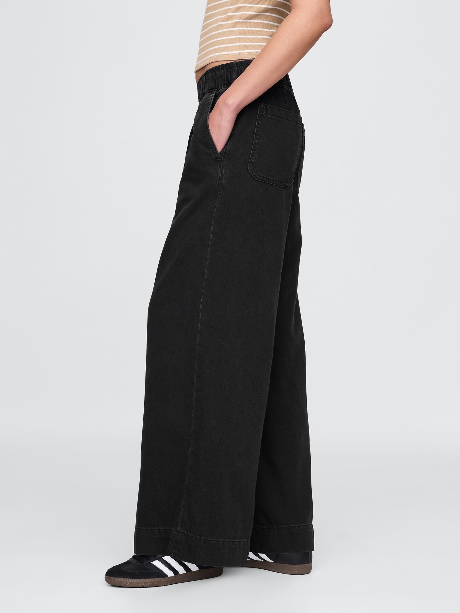 Black Mid Rise UltraSoft Easy Baggy Jeans - Image 3 of 7