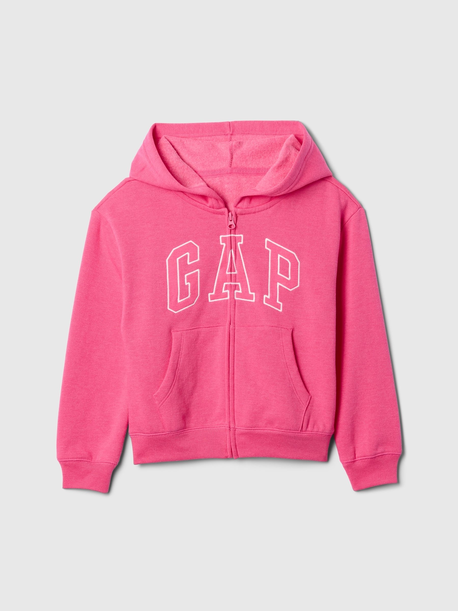 Pink Relaxed Full Zip Logo Hoodie - Image 7 of 7
