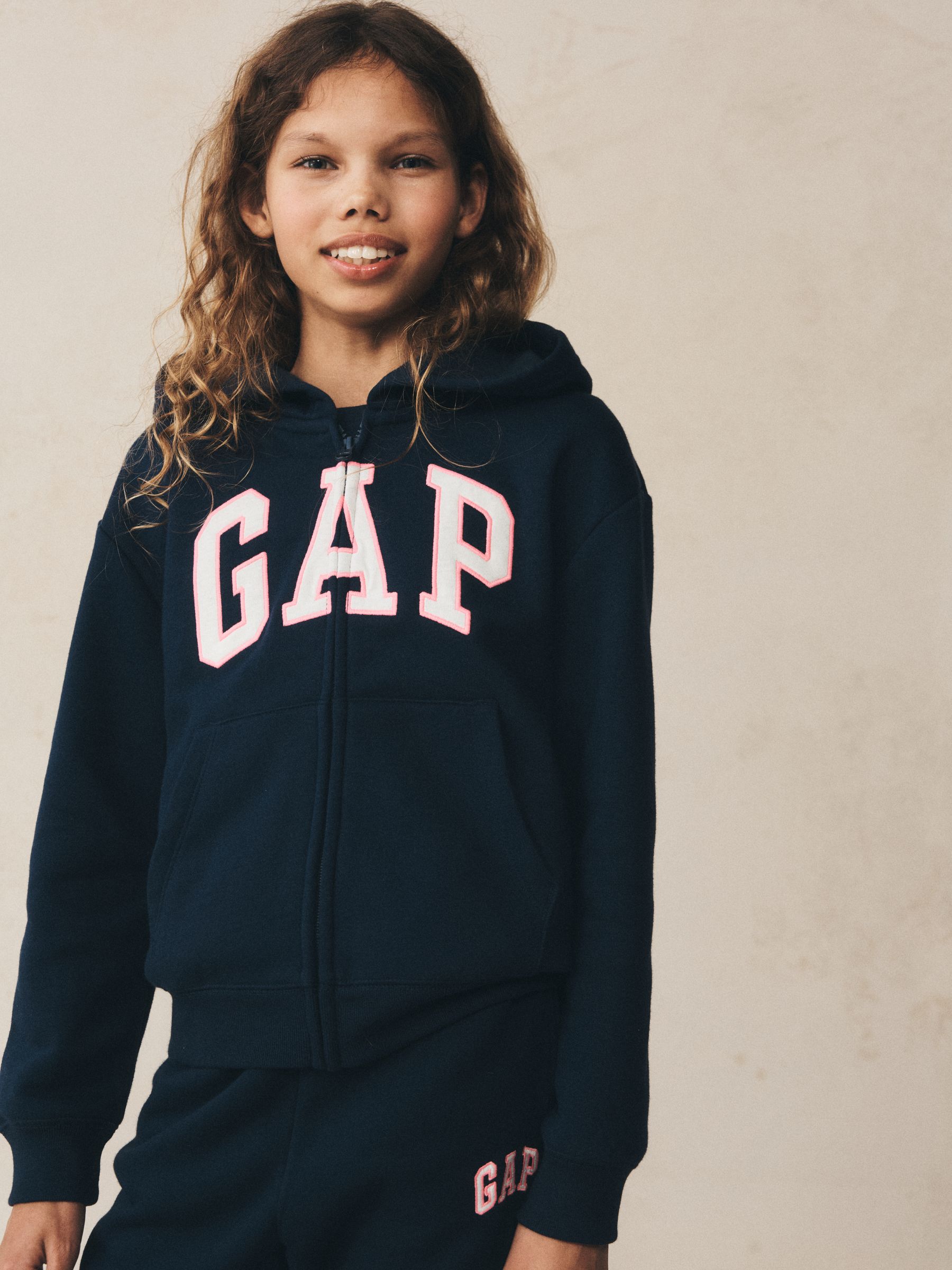 Navy Blue Relaxed Logo Zip Hoodie - Image 4 of 7