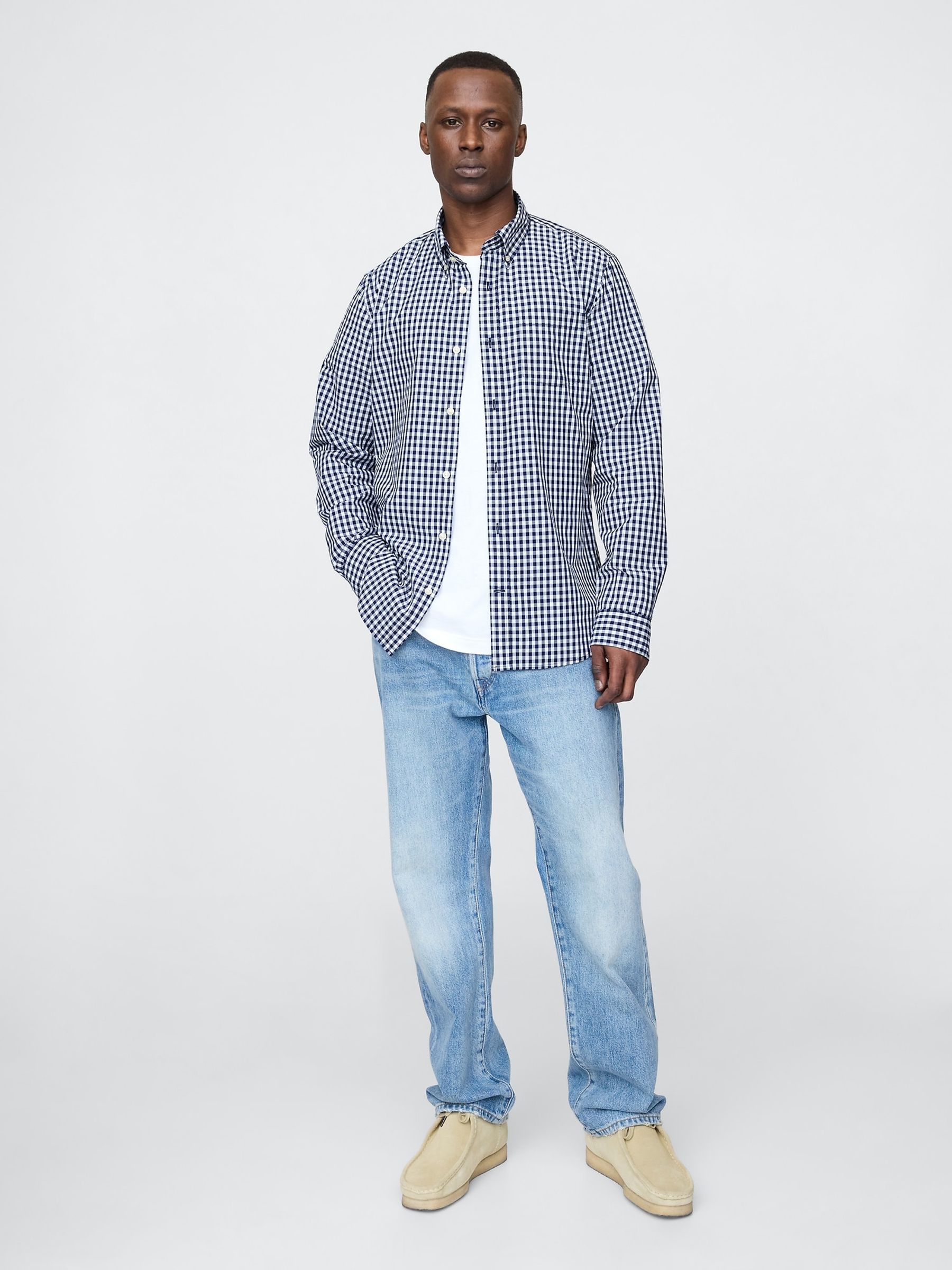 Blue Cotton Poplin Classic Shirt - Image 3 of 8