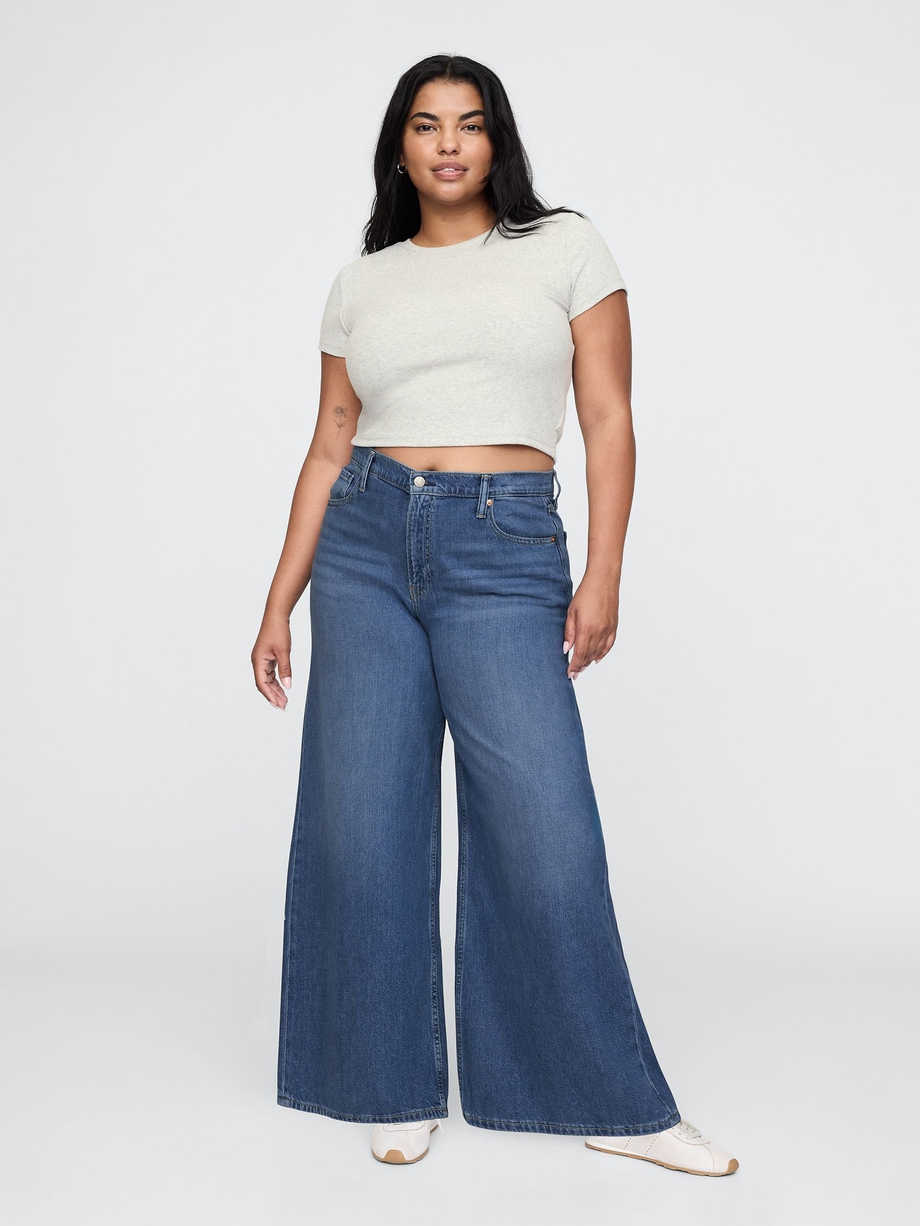 Blue Mid Waisted UltraSoft Baggy Jeans - Image 2 of 9