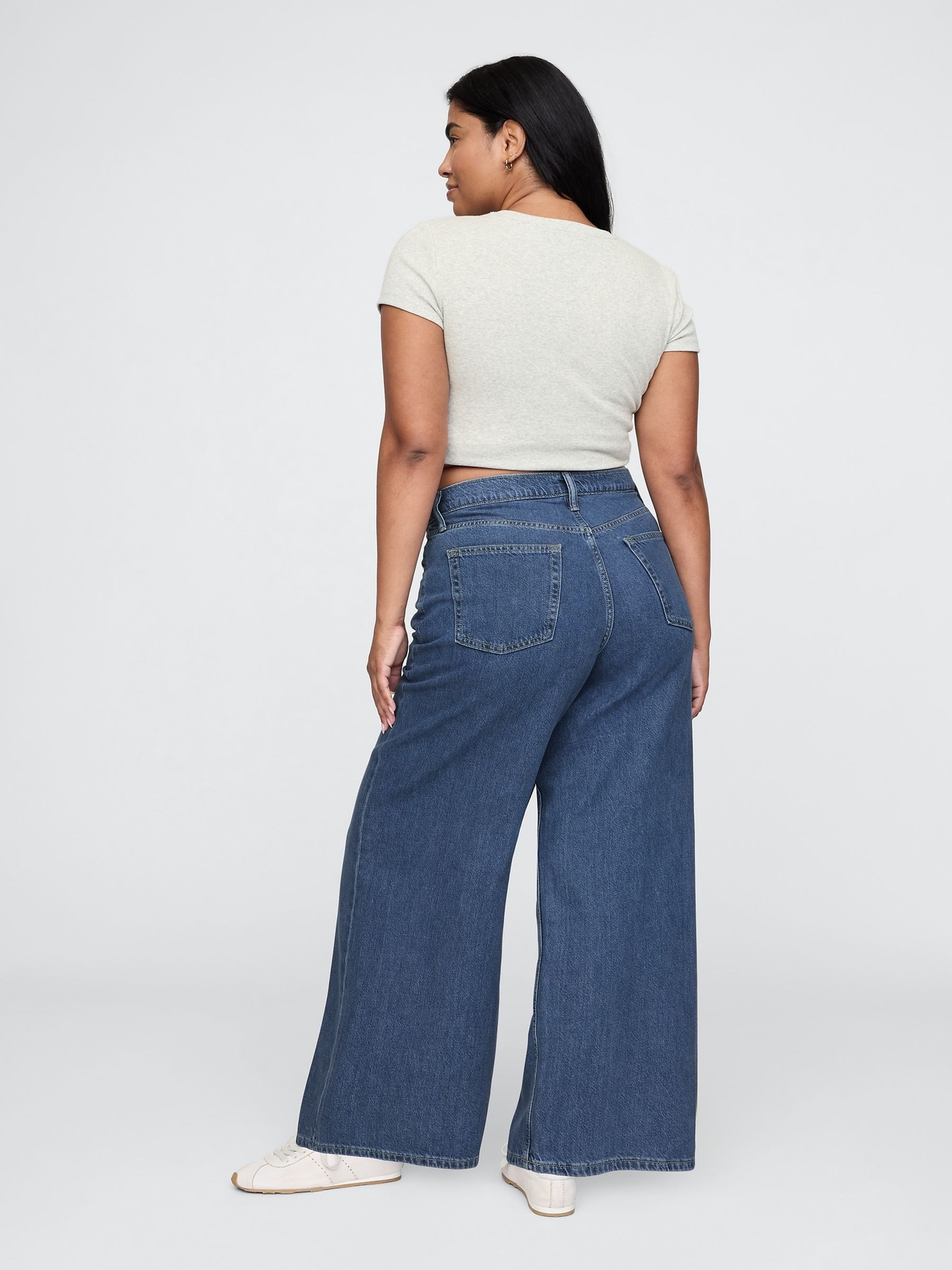 Blue Mid Waisted UltraSoft Baggy Jeans - Image 3 of 9