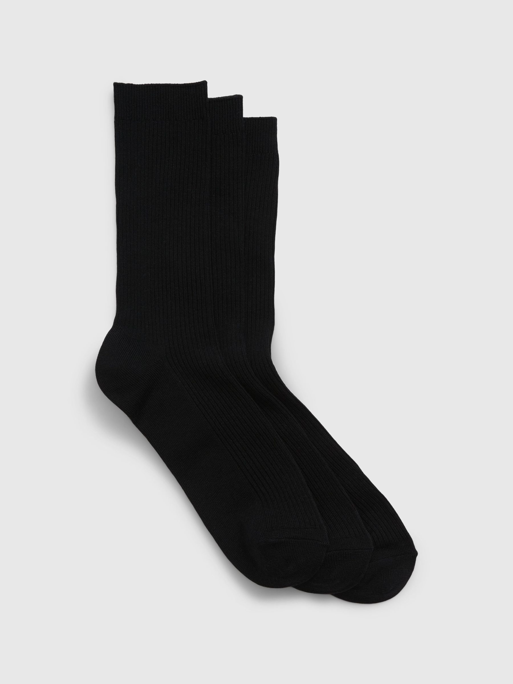 Black Crew Socks 3-Pack - Image 1 of 1