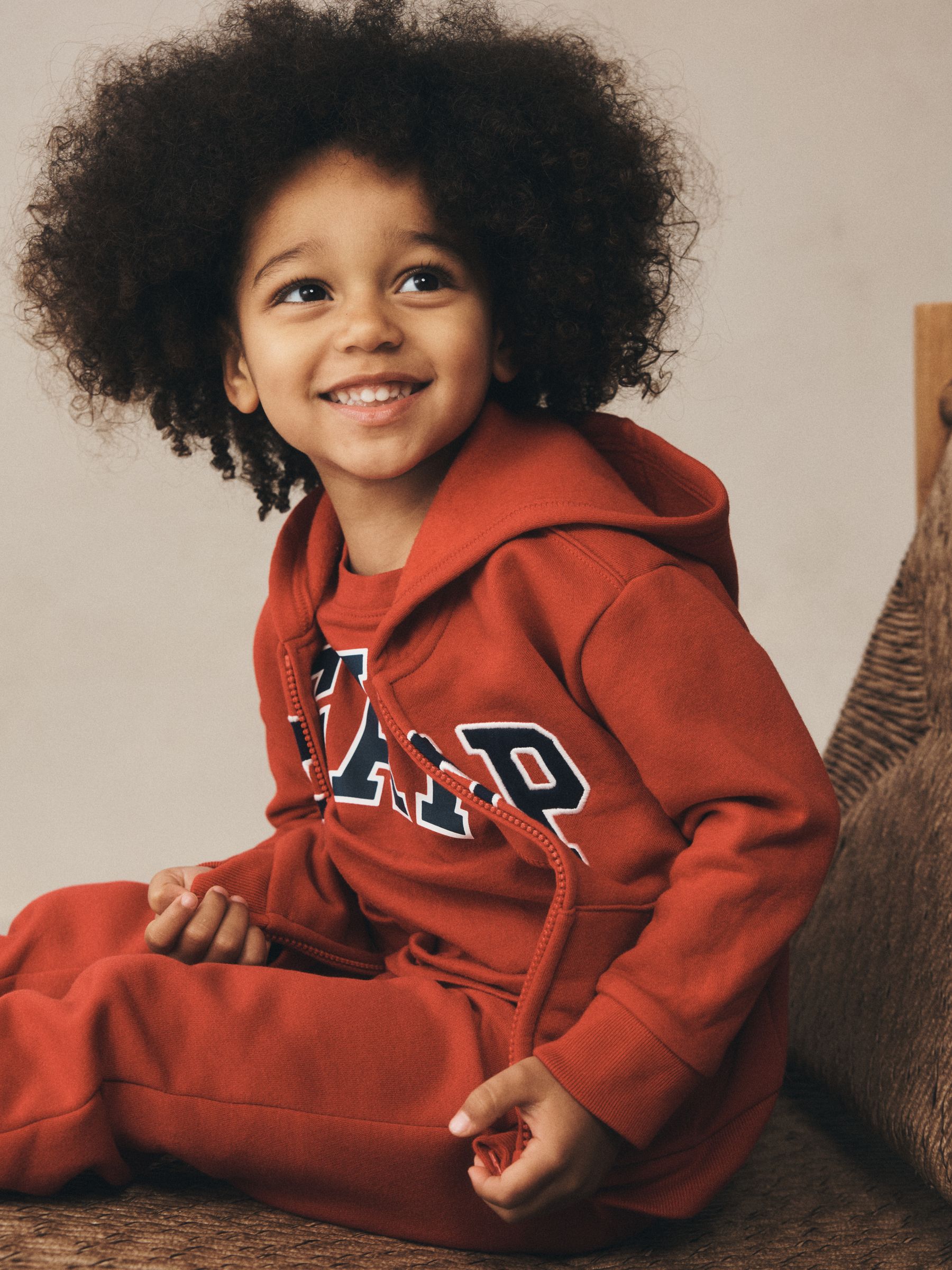 Red Zip Up Relaxed Logo Zip-Up Hoodie - Image 5 of 8
