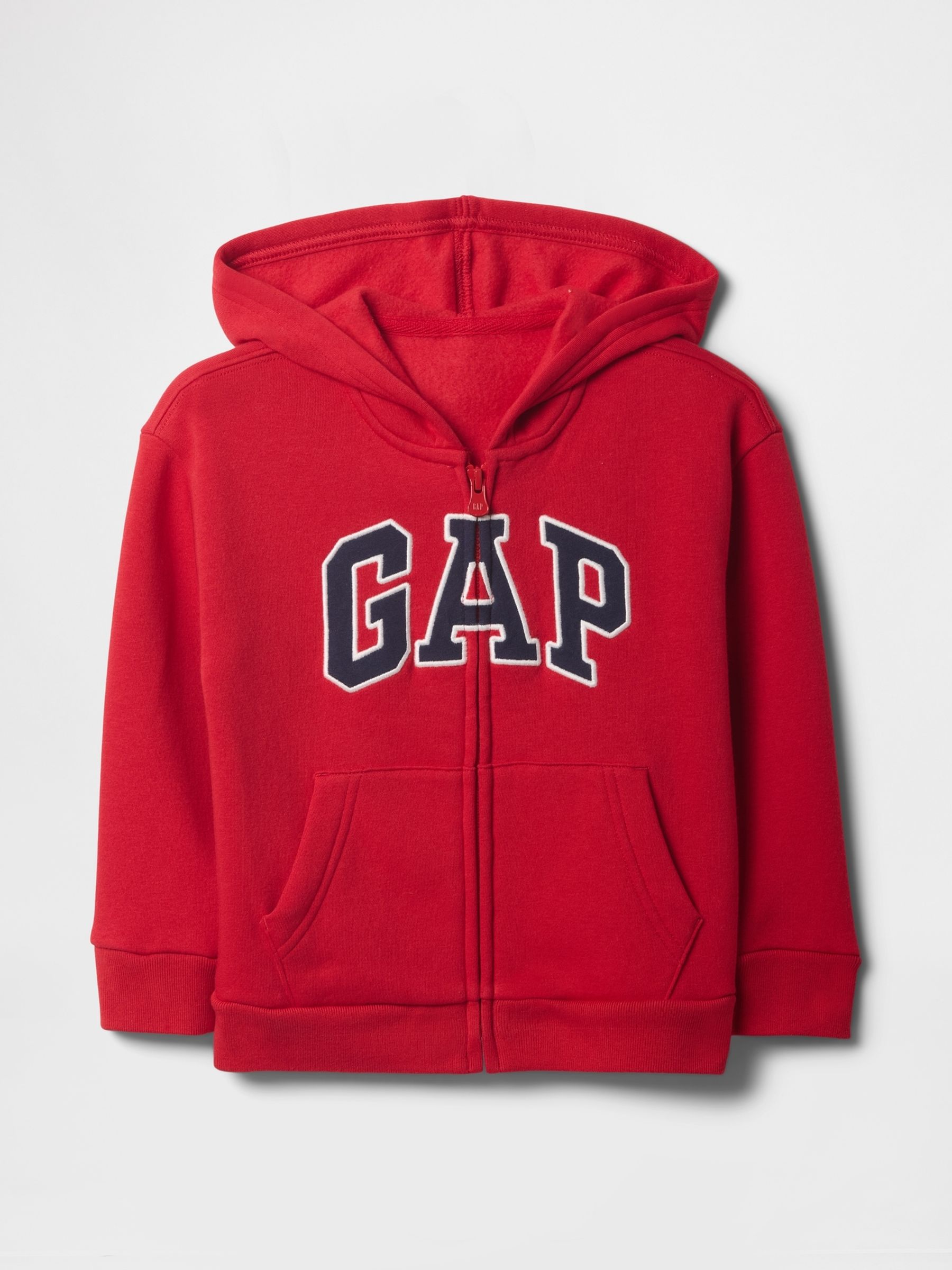 Red Zip Up Relaxed Logo Zip-Up Hoodie - Image 6 of 8