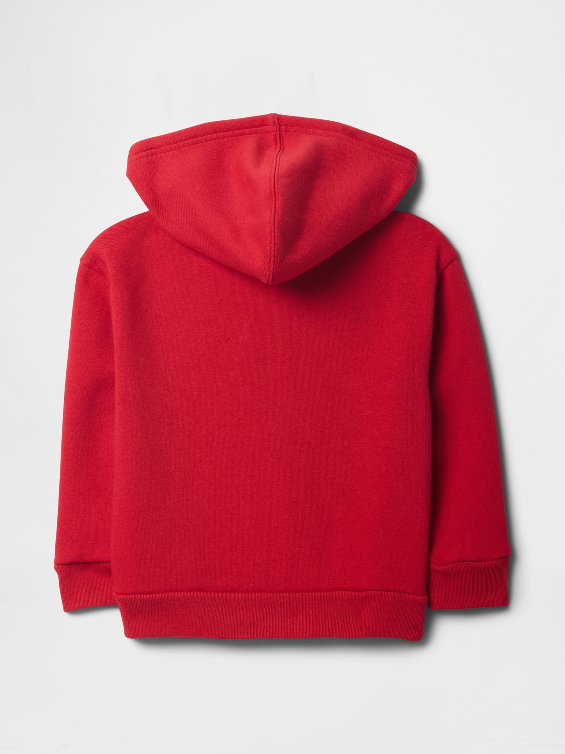 Red Zip Up Relaxed Logo Zip-Up Hoodie - Image 7 of 8