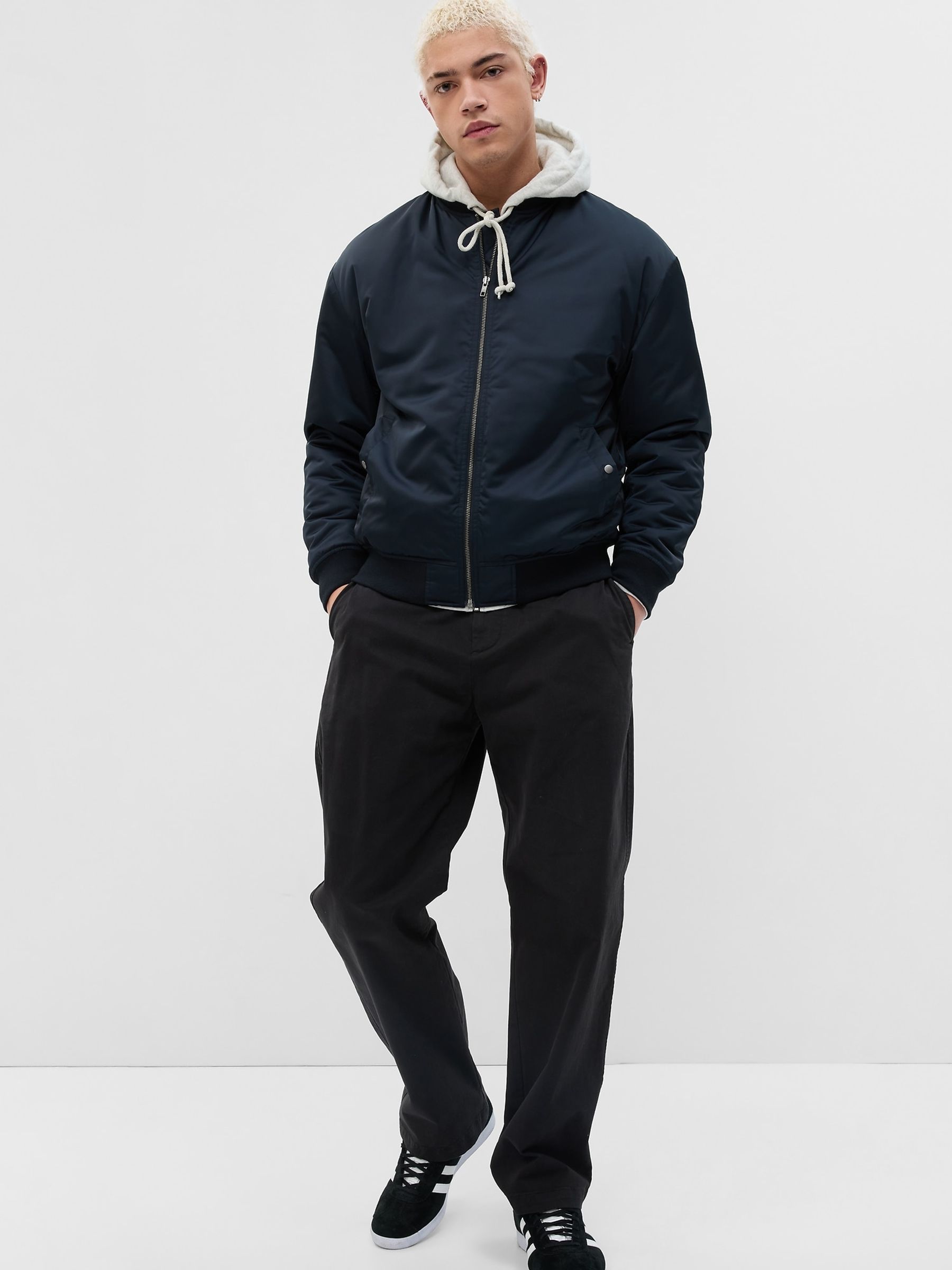 Black 90s Loose Chinos - Image 4 of 8