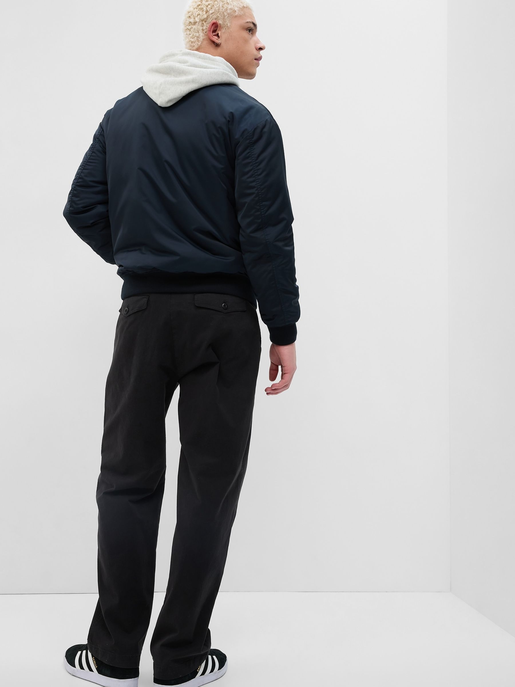 Black 90s Loose Chinos - Image 5 of 8