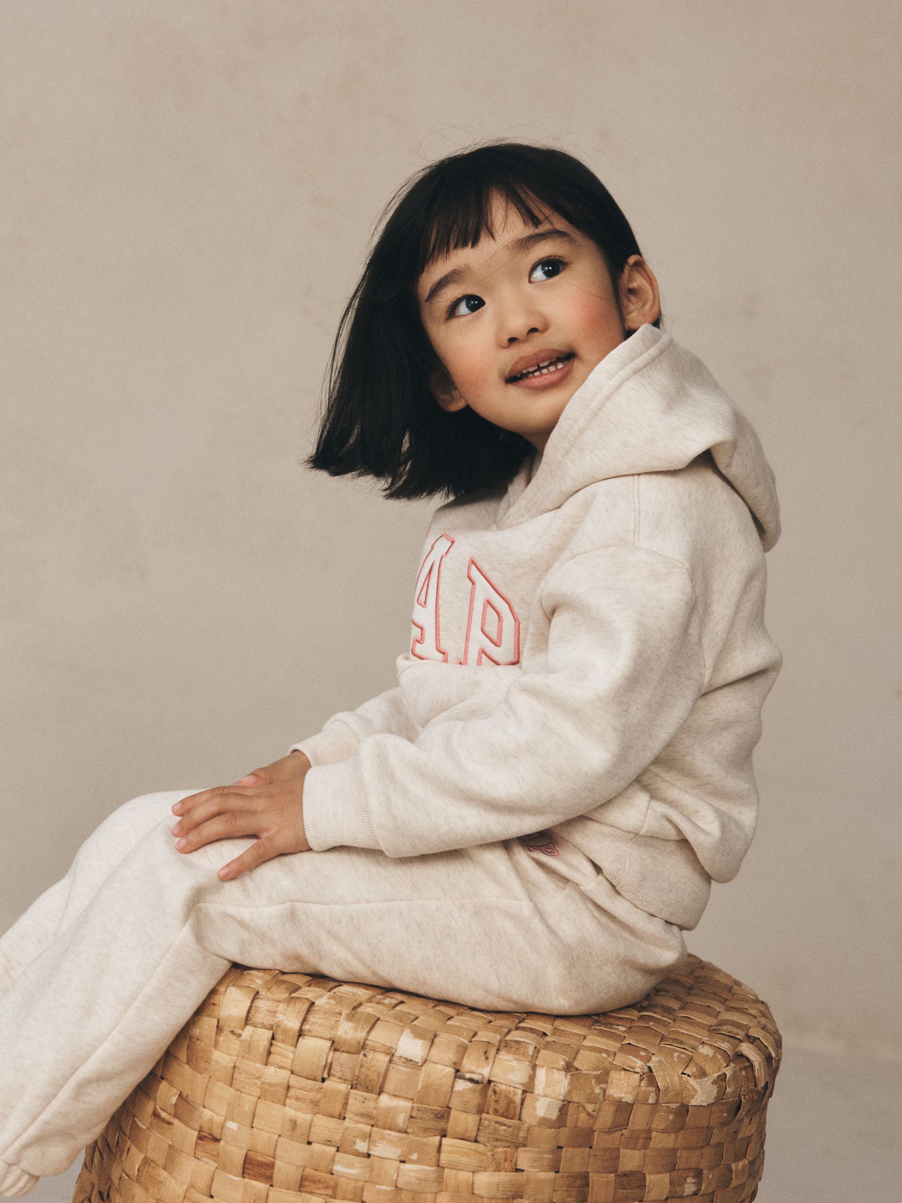 Cream Relaxed Logo Hoodie - Image 4 of 8