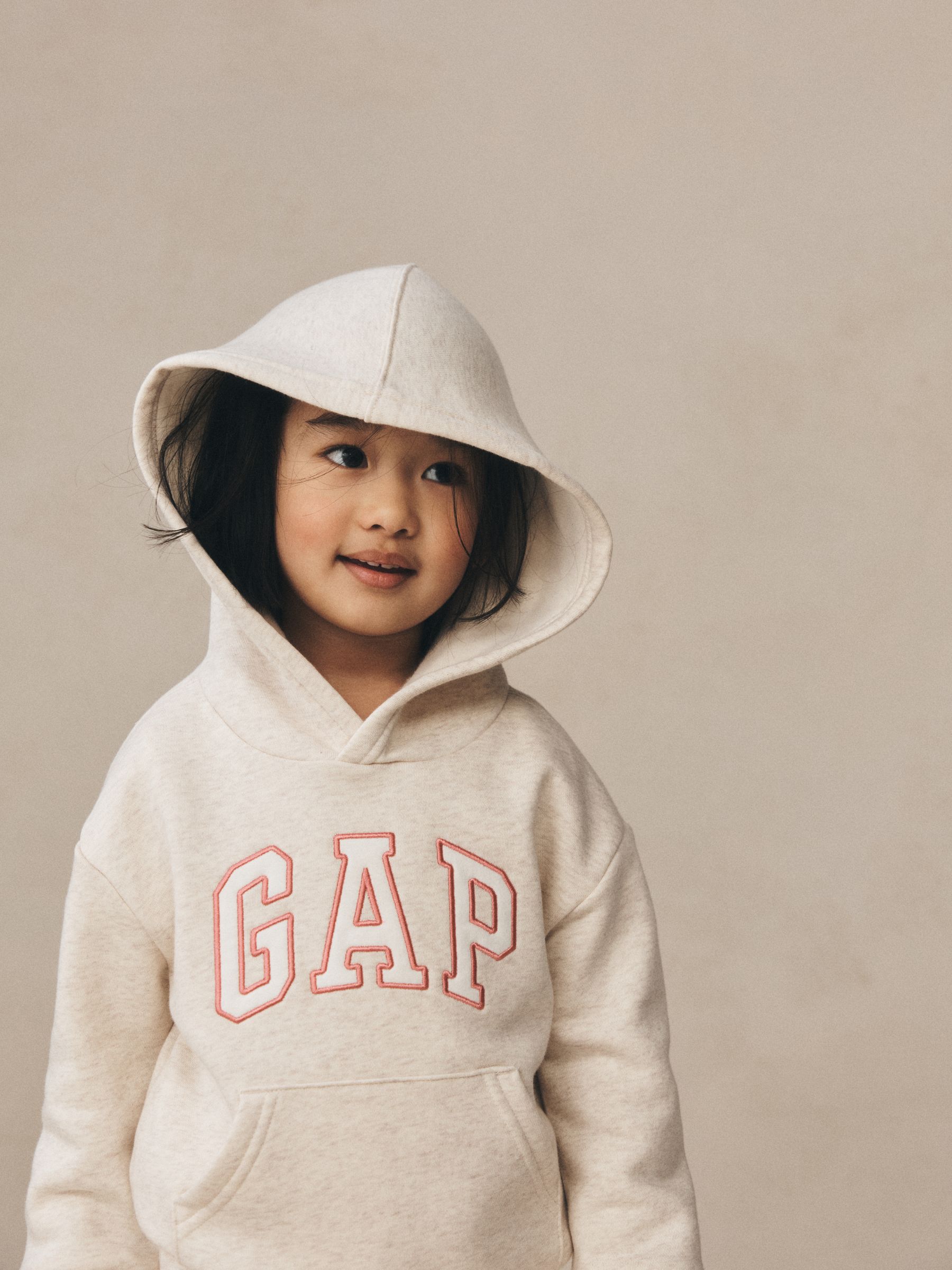 Cream Relaxed Logo Hoodie - Image 5 of 8