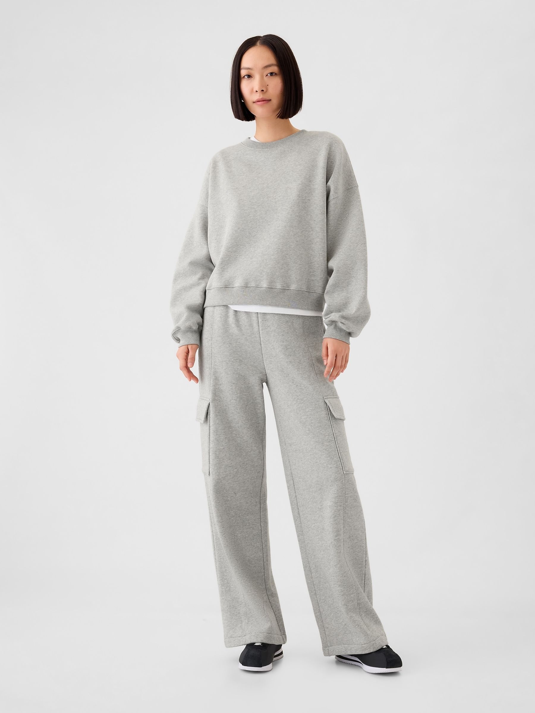 Grey Vintage Soft Wedge Crew Neck Sweatshirt - Image 3 of 4