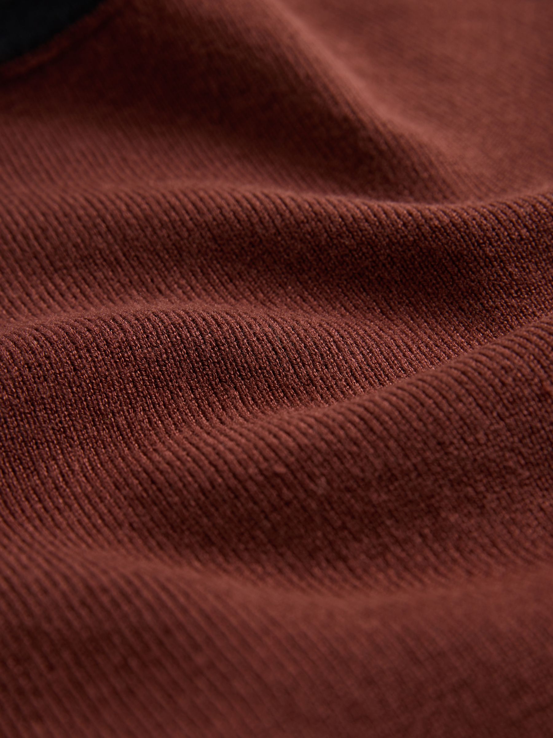 3 Pack Contrast Knit Vests Tipped Cream/Black/Rust Brown - Image 7 of 7