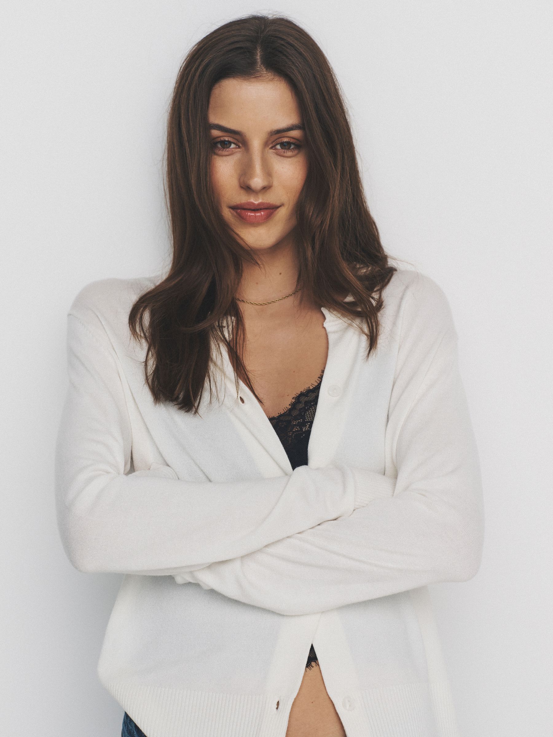 Navy Blue/Light Blue/Cream Fine Knit Button Through Cardigans 4 Pack - Image 6 of 6