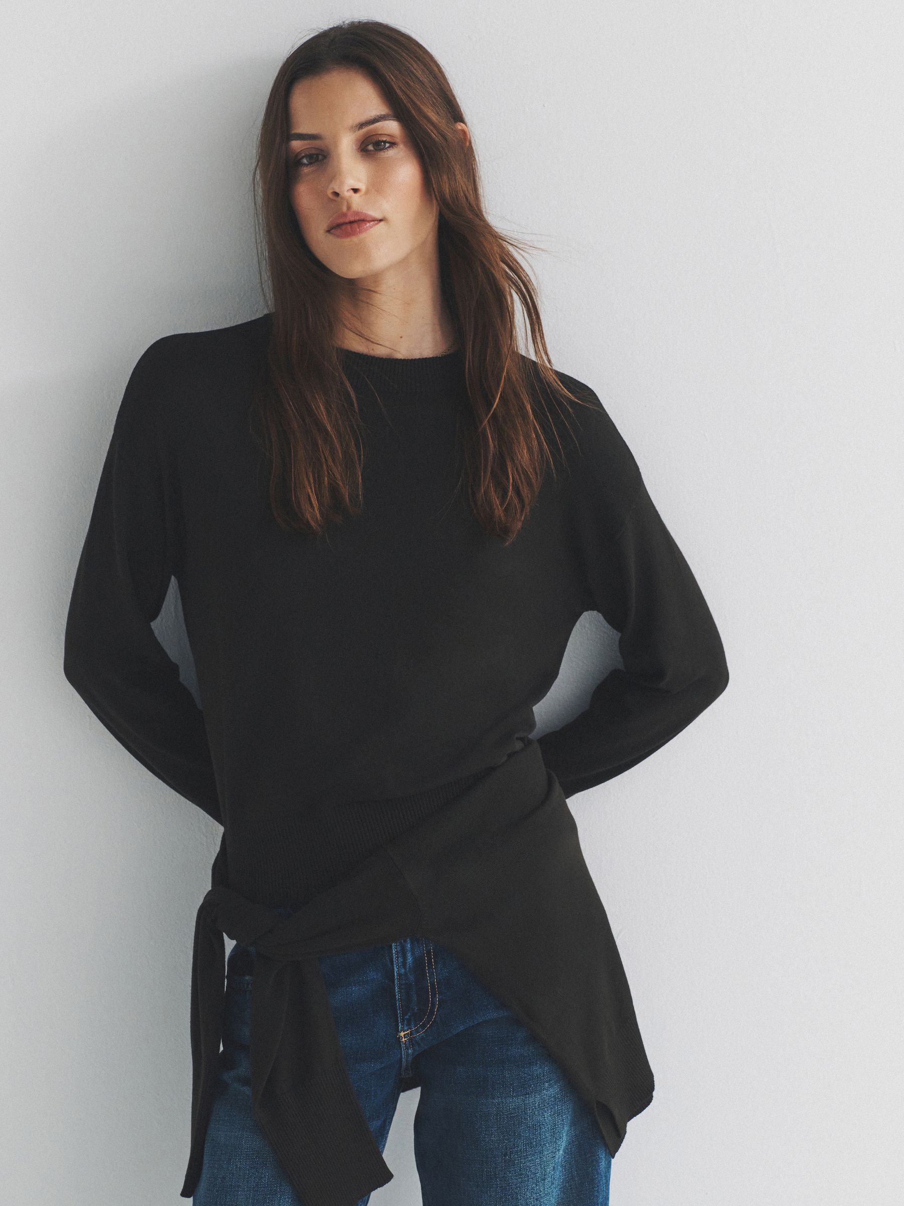 Black/Brown/Neutral 3 Pack Fine Knit Crew Neck Jumpers - Image 5 of 6