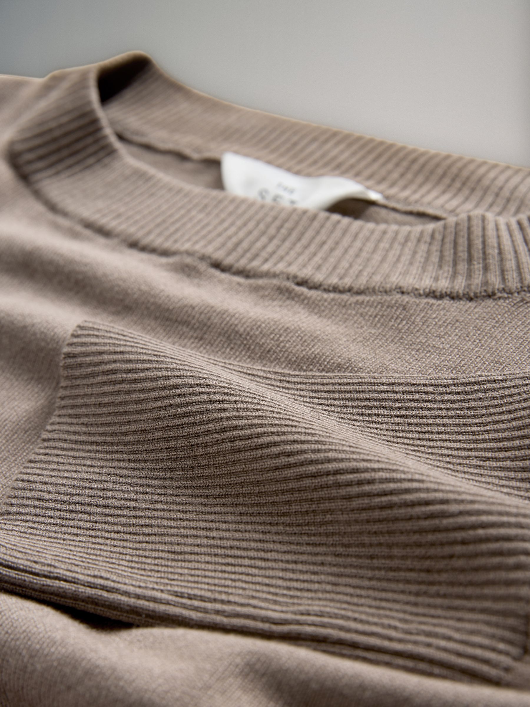 Black/Brown/Neutral 3 Pack Fine Knit Crew Neck Jumpers - Image 6 of 6