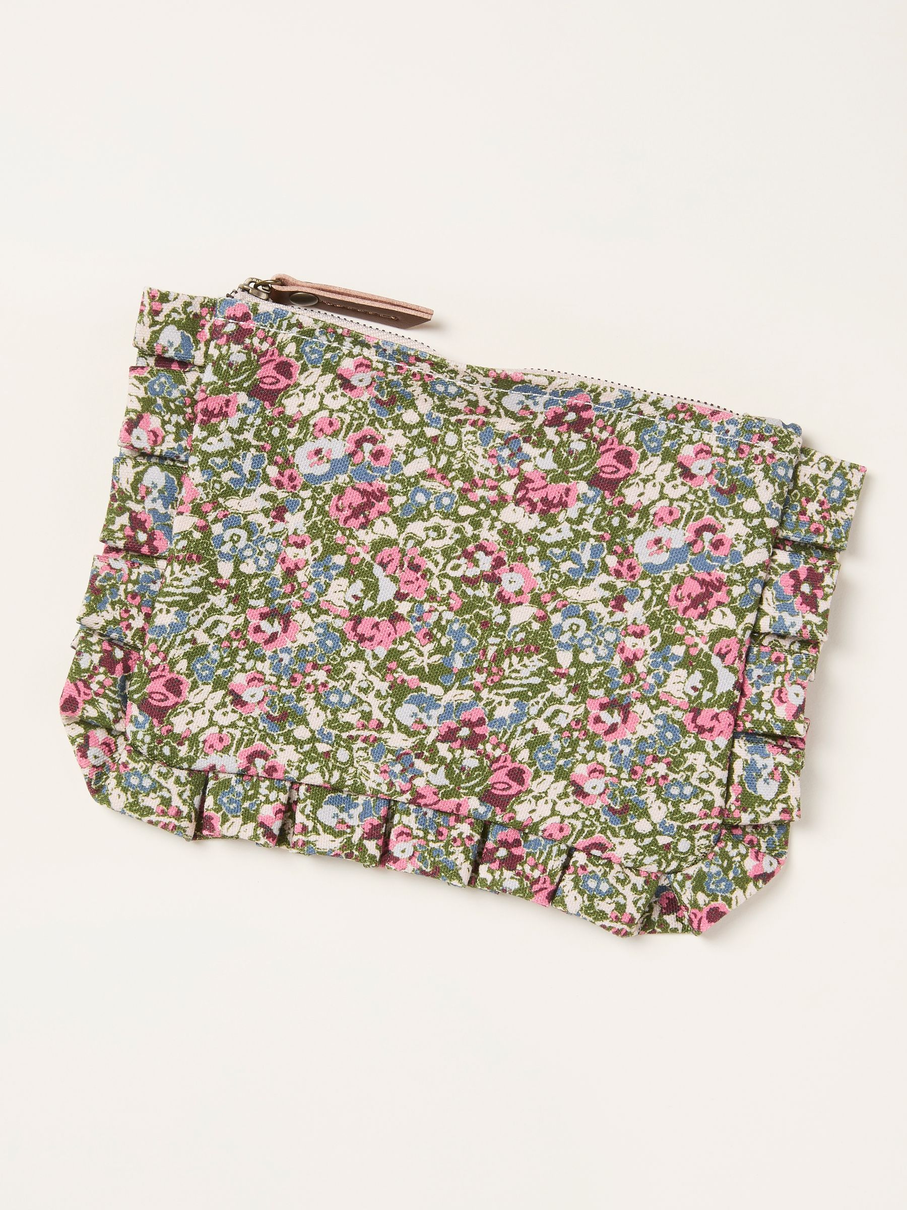 Green Ditsy Floral Frill Pouch - Image 1 of 2