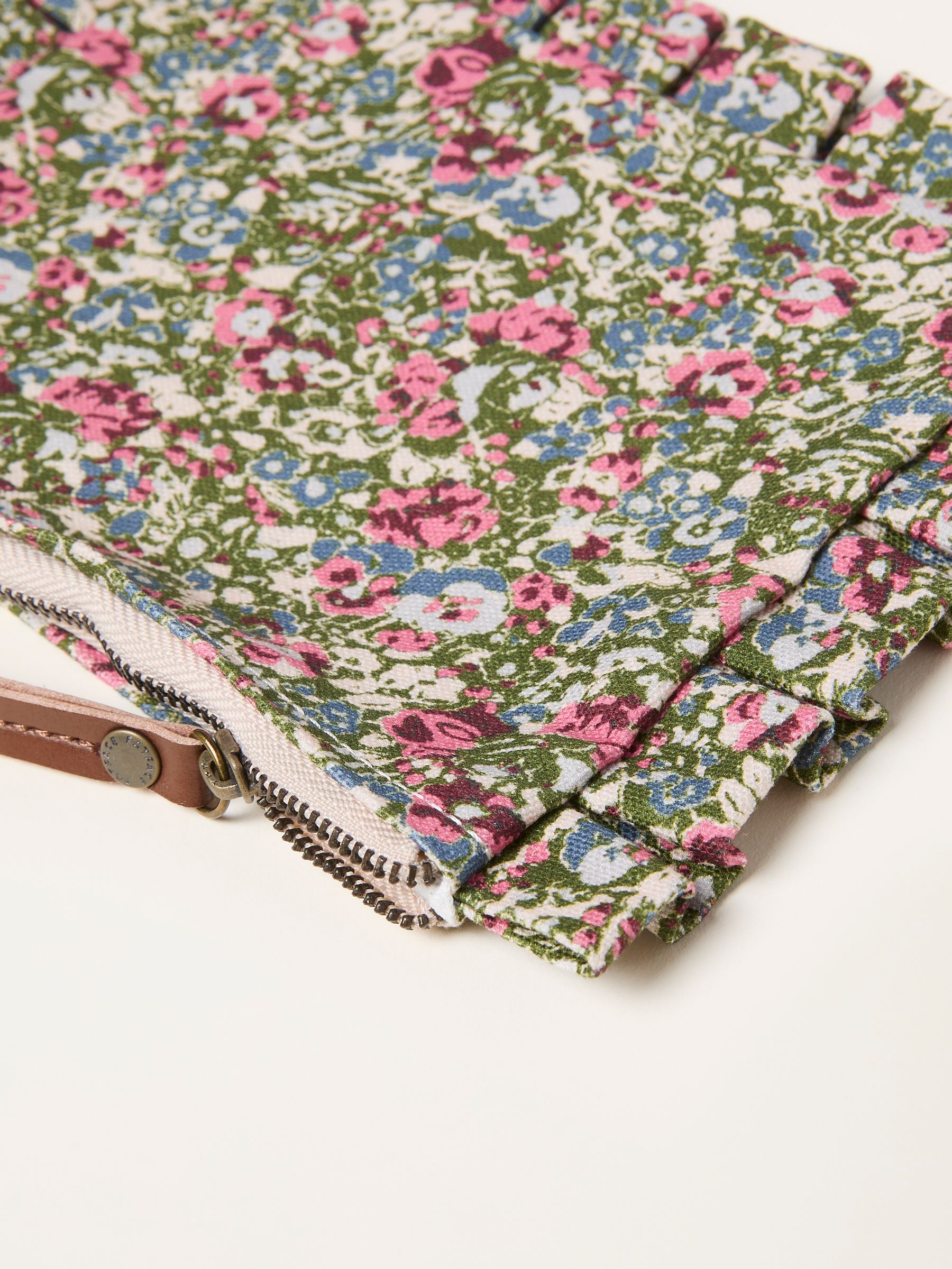 Green Ditsy Floral Frill Pouch - Image 2 of 2