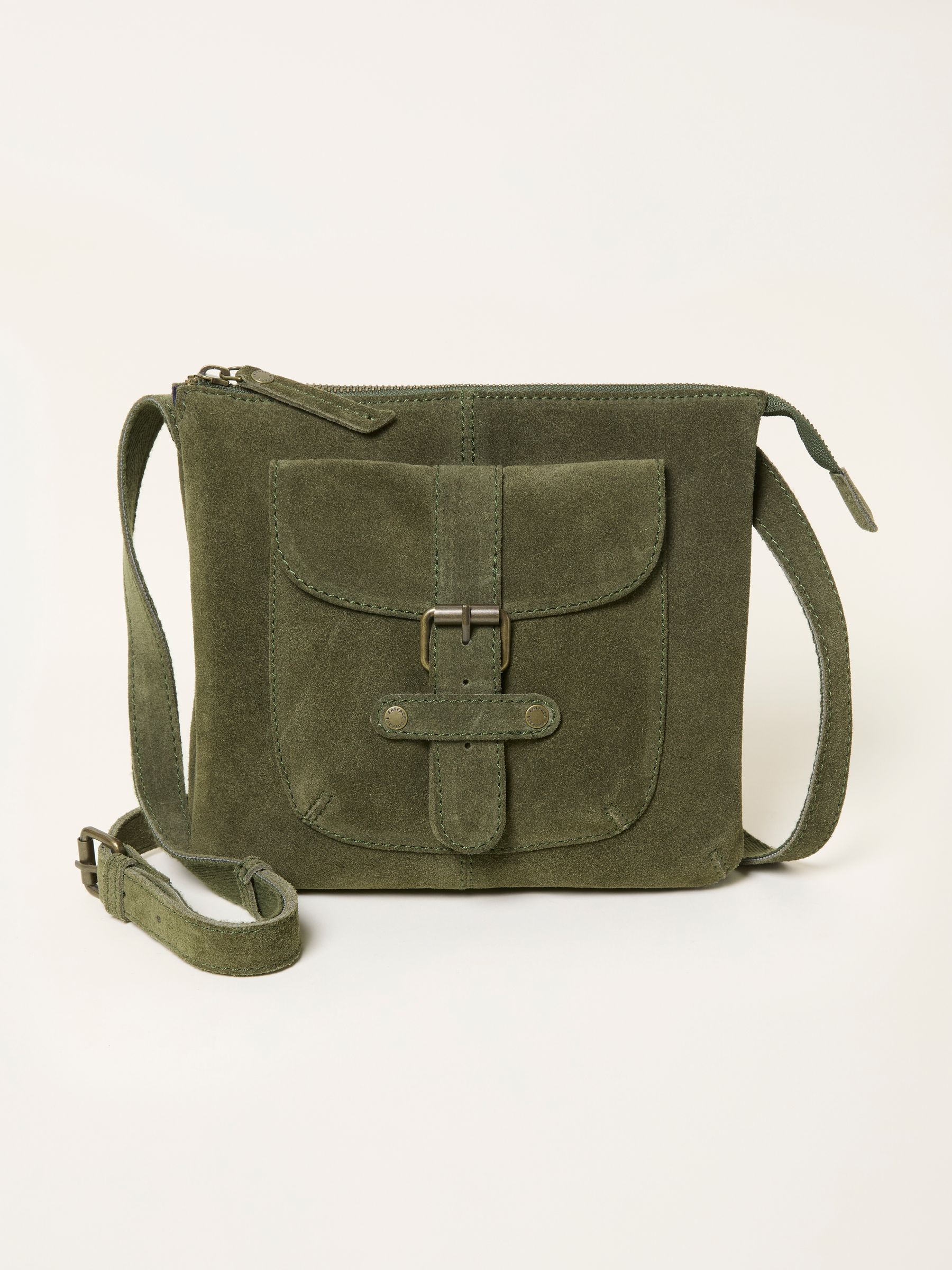 Libby Green Suede Crossbody Bag - Image 3 of 5