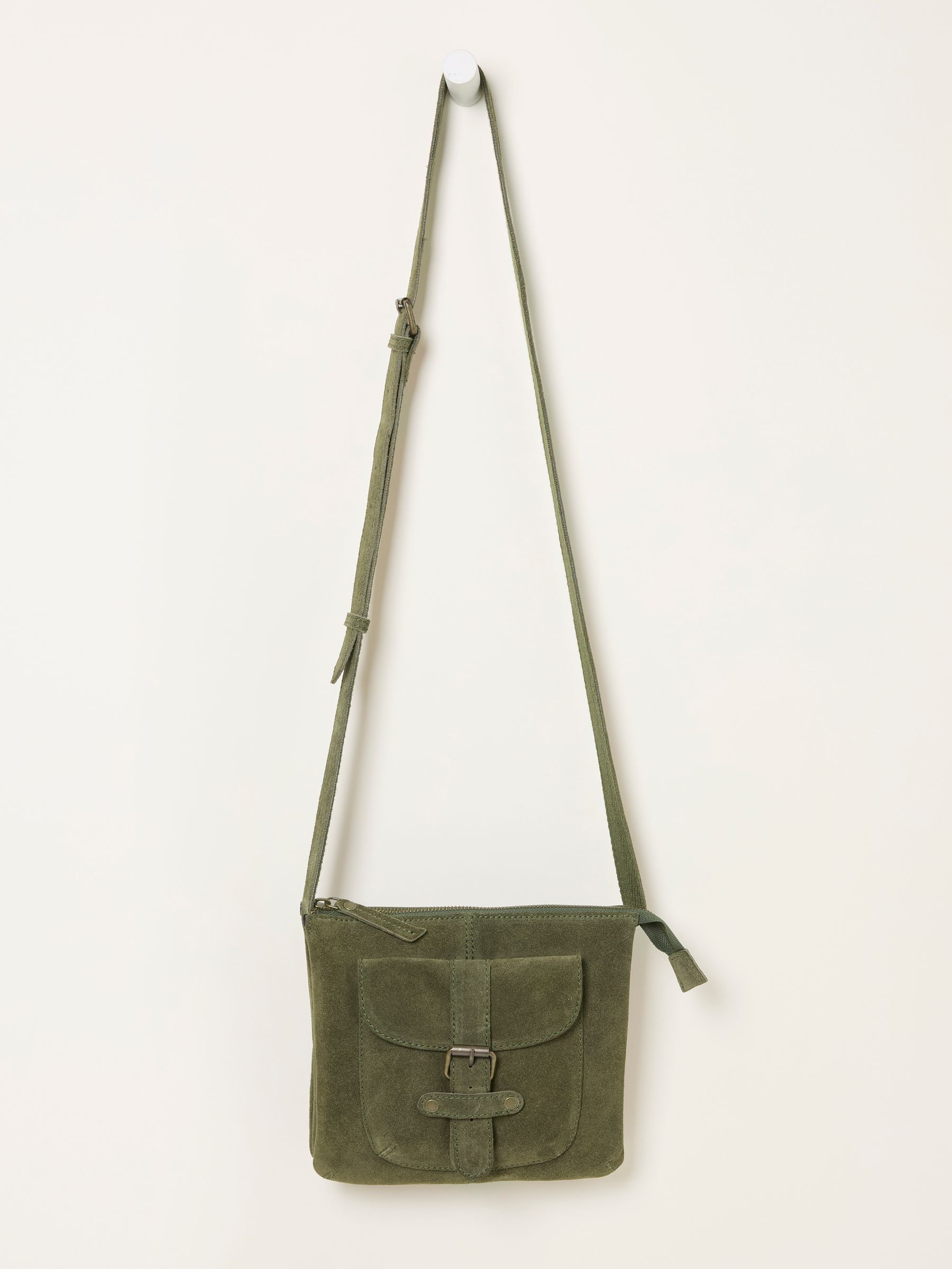 Libby Green Suede Crossbody Bag - Image 5 of 5