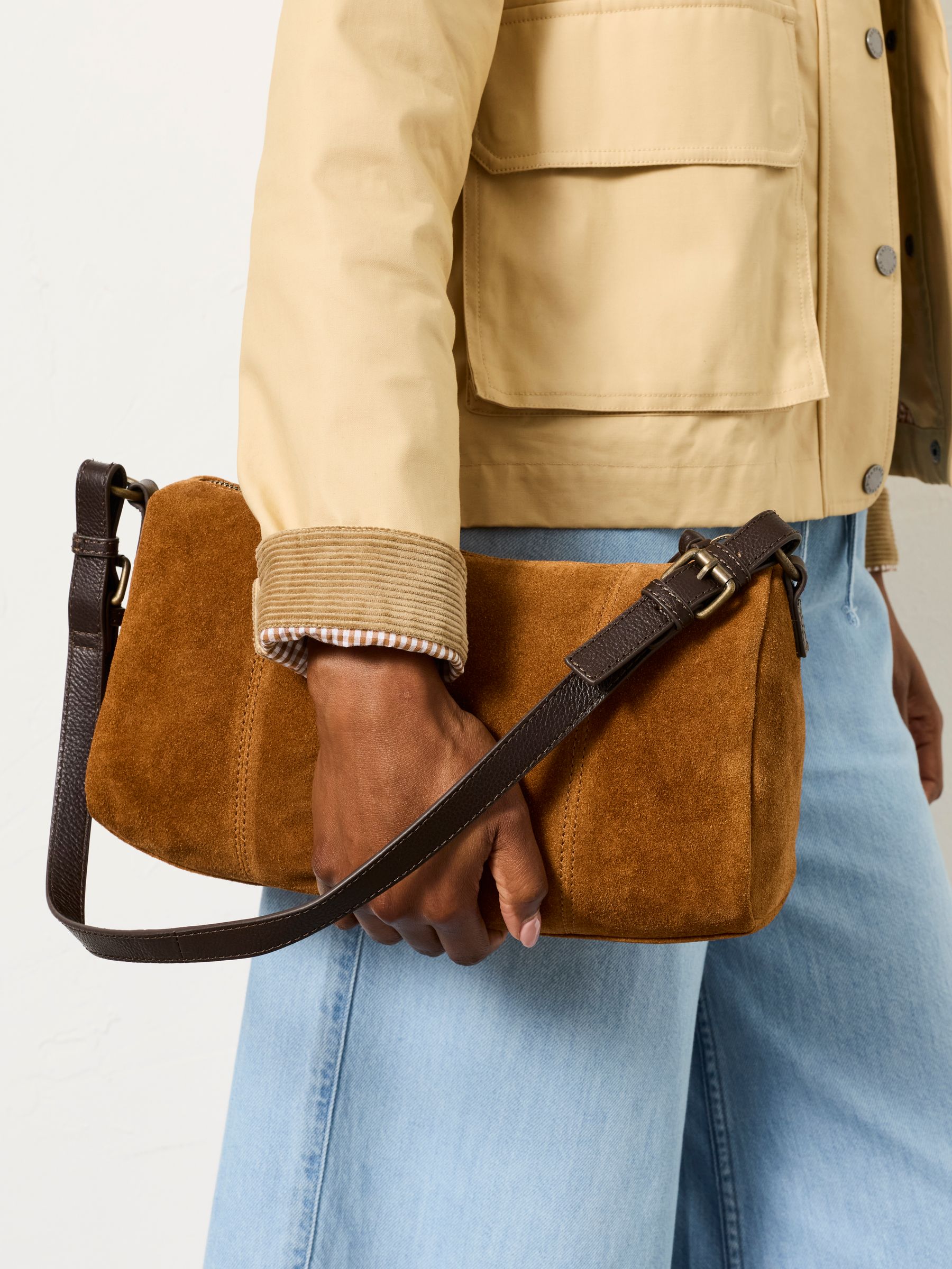 Tan Brown Suede Shoulder Bag | FatFace USA