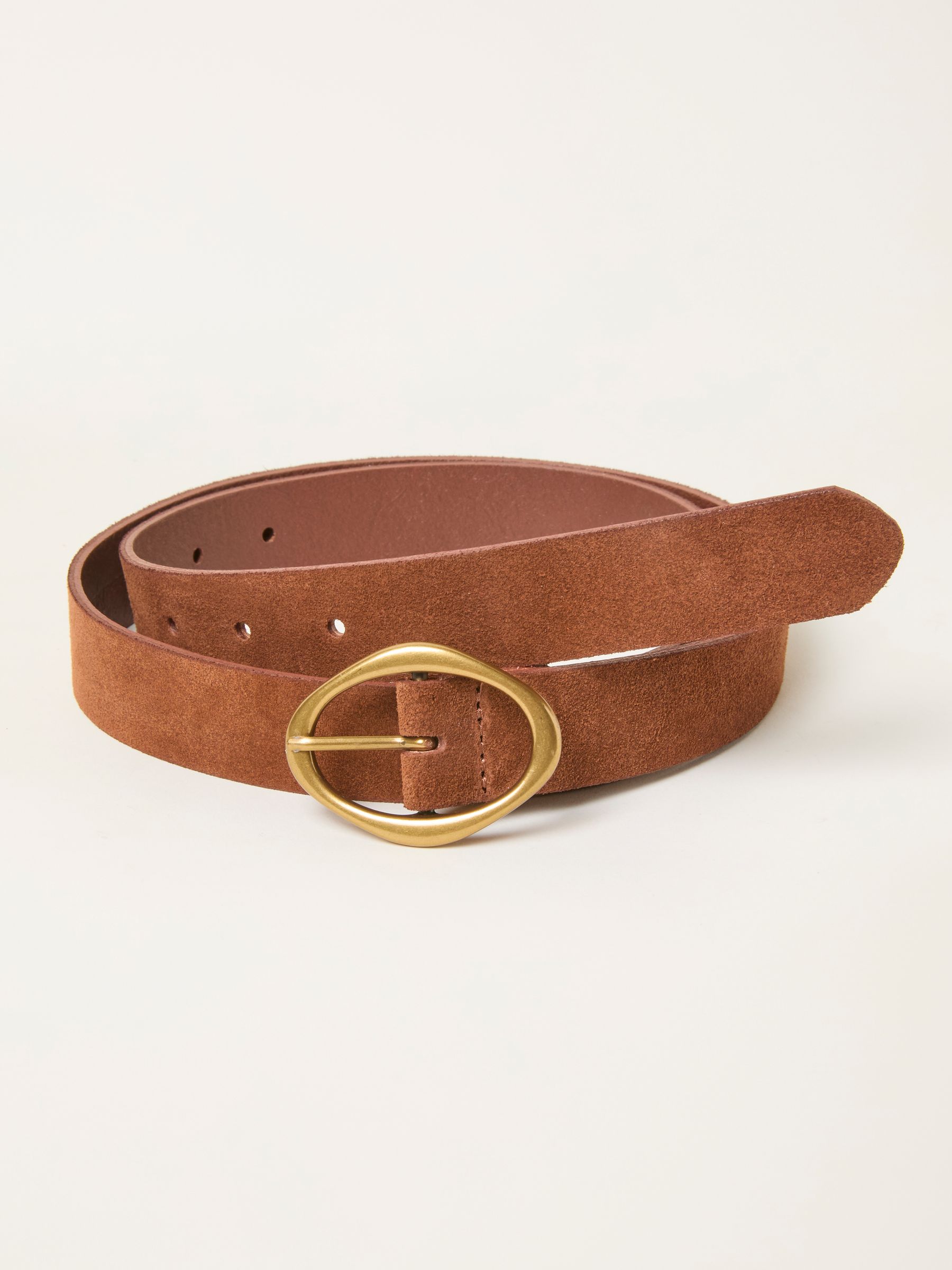 Tan Brown Suede Plaited Belt - Image 1 of 2