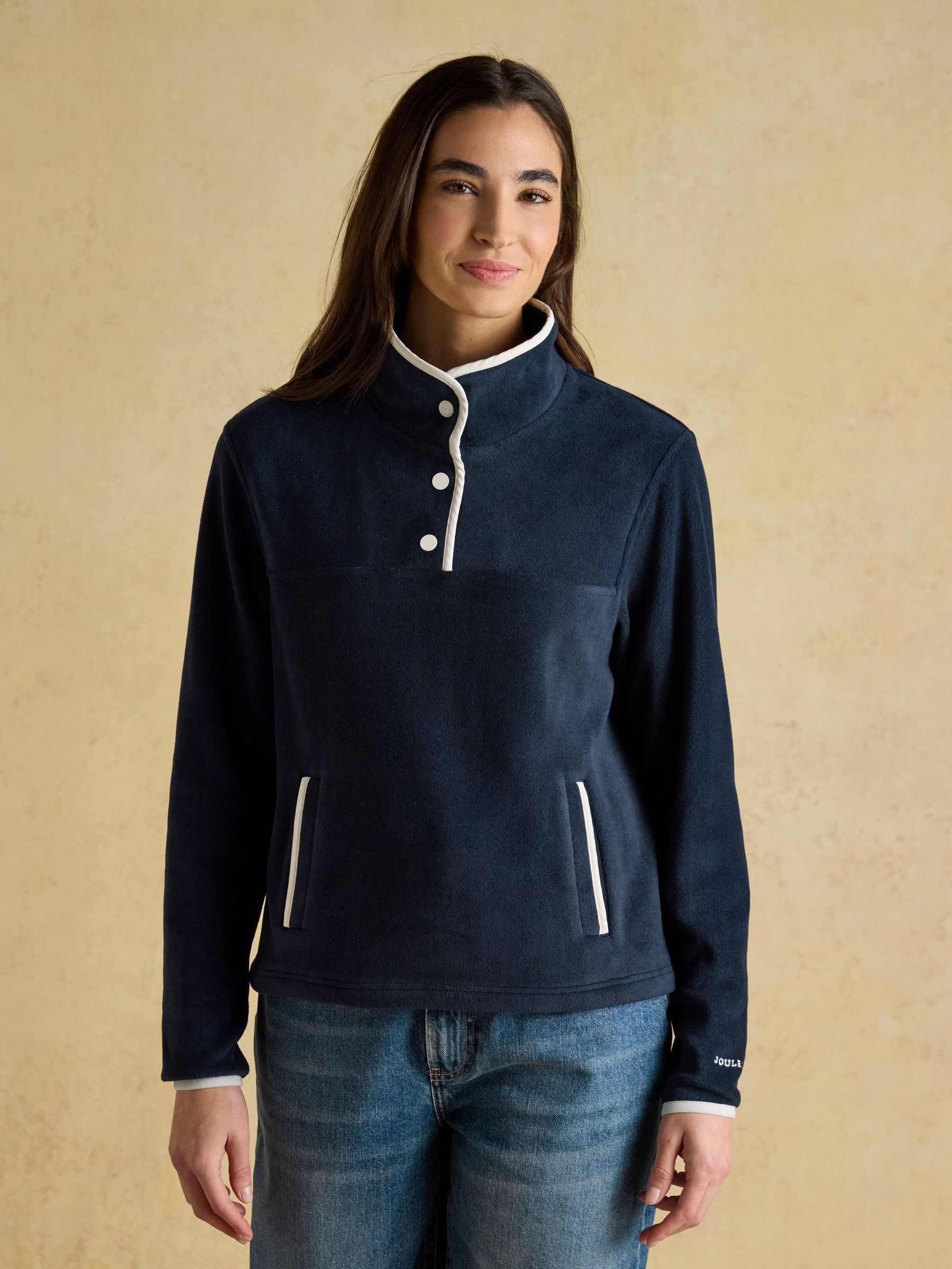 Navy Funnel Neck Fleece - Image 1 of 6