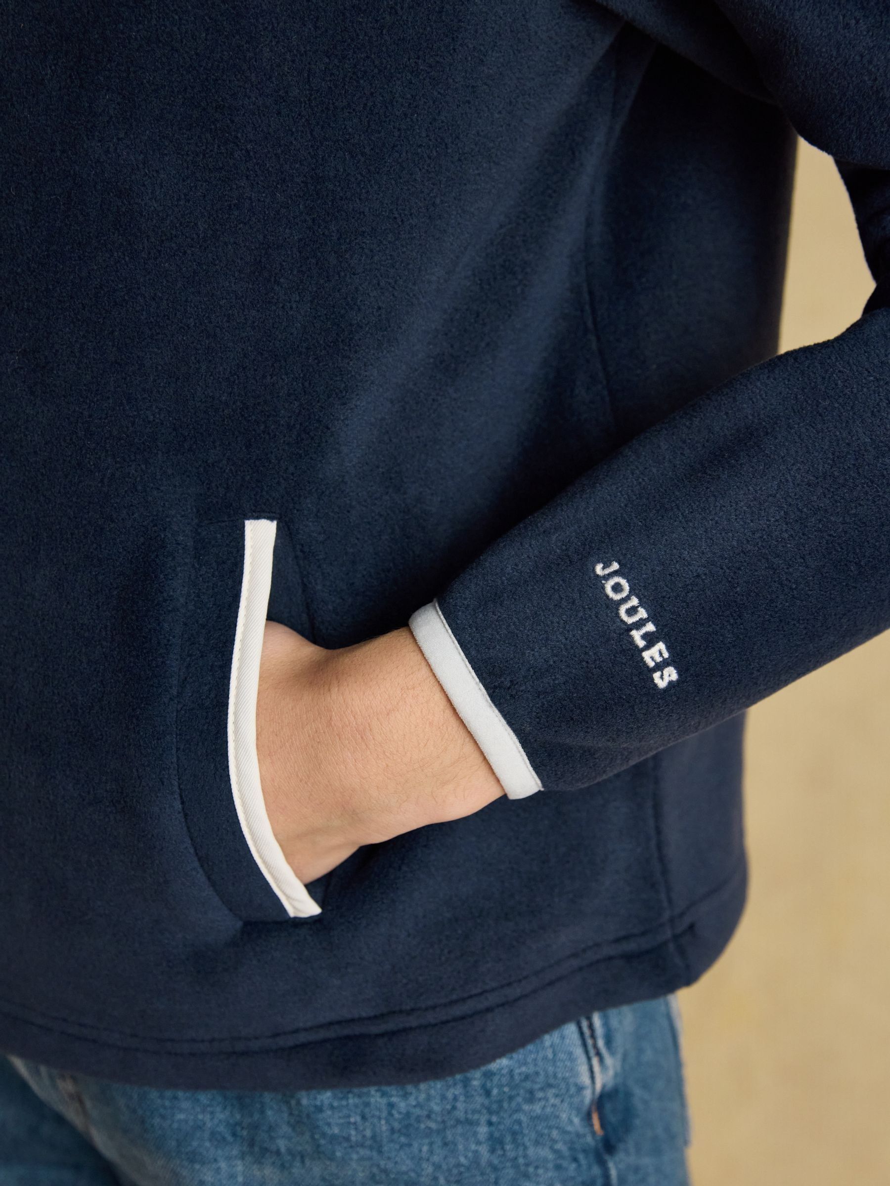 Navy Funnel Neck Fleece - Image 4 of 6