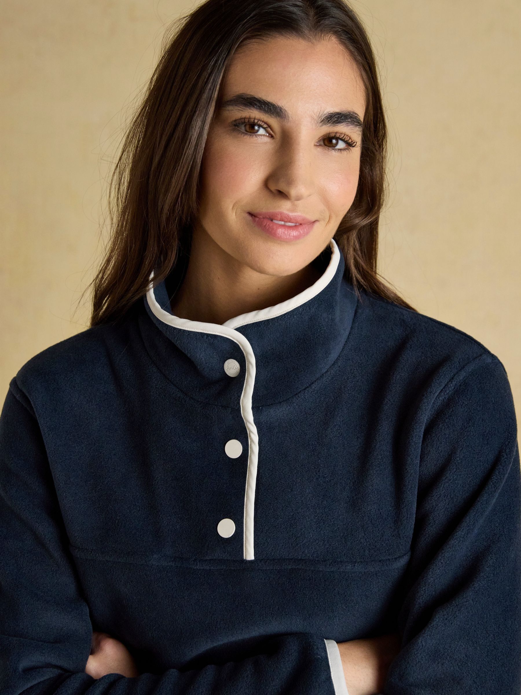 Navy Funnel Neck Fleece - Image 5 of 6