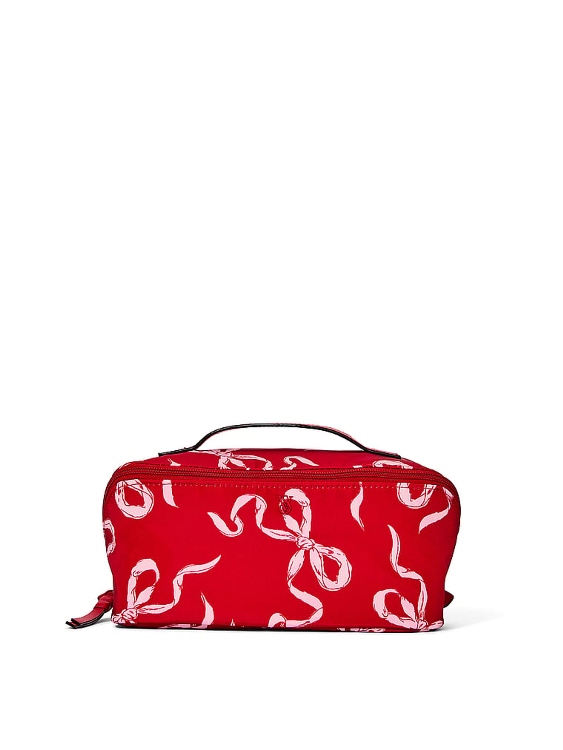 Lipstick Red Bows Expandable Travel Make-Up Bags 3 Piece 