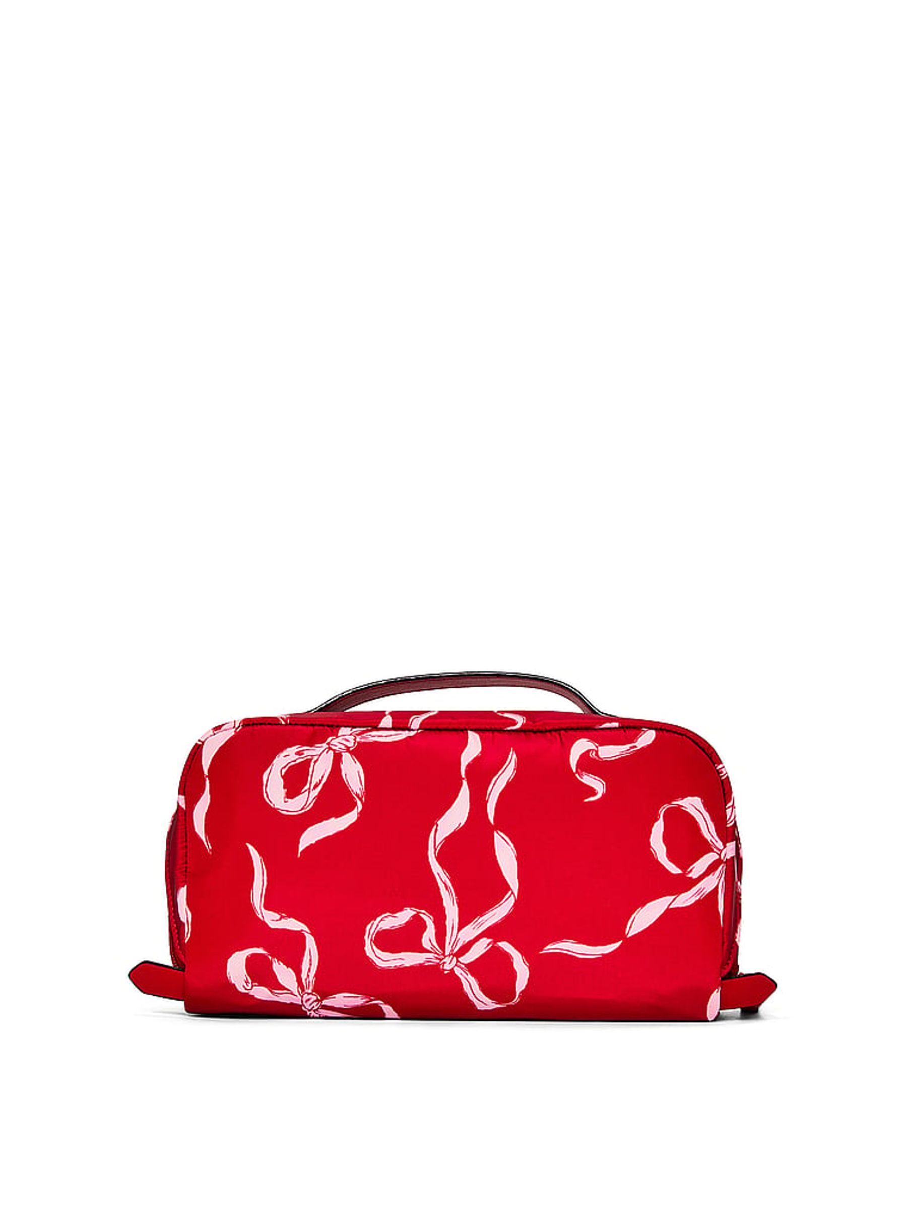 Lipstick Red Bows Expandable Travel Make-Up Bags 3 Piece - Image 2 of 3 Lipstick Red Bows Expandable Travel Make-Up Bags 3 Piece - Image 2 of 3
