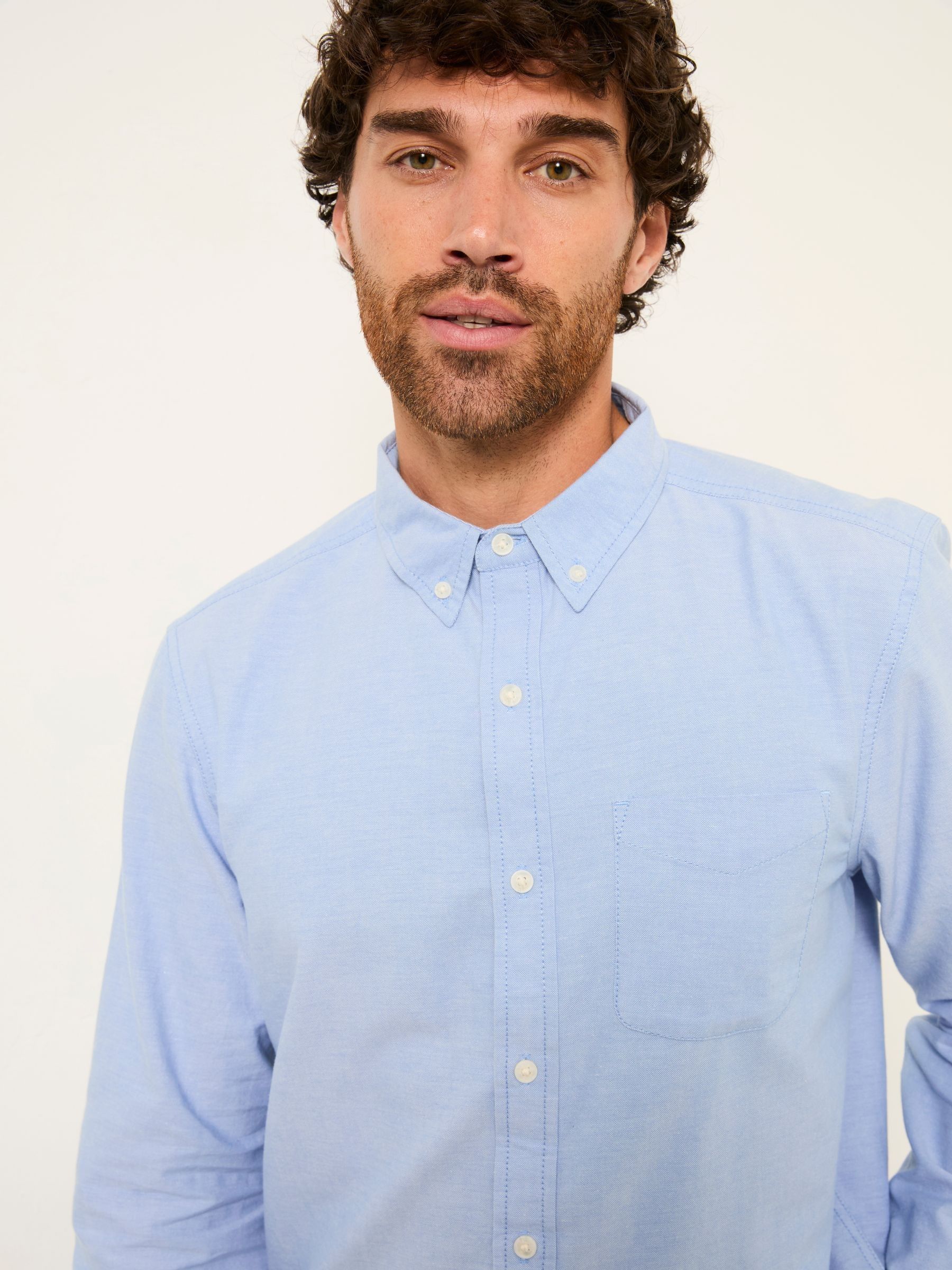 White and Blue Long Sleeve 2 Pack Oxford Shirts - Image 3 of 3 White and Blue Long Sleeve 2 Pack Oxford Shirts - Image 3 of 3