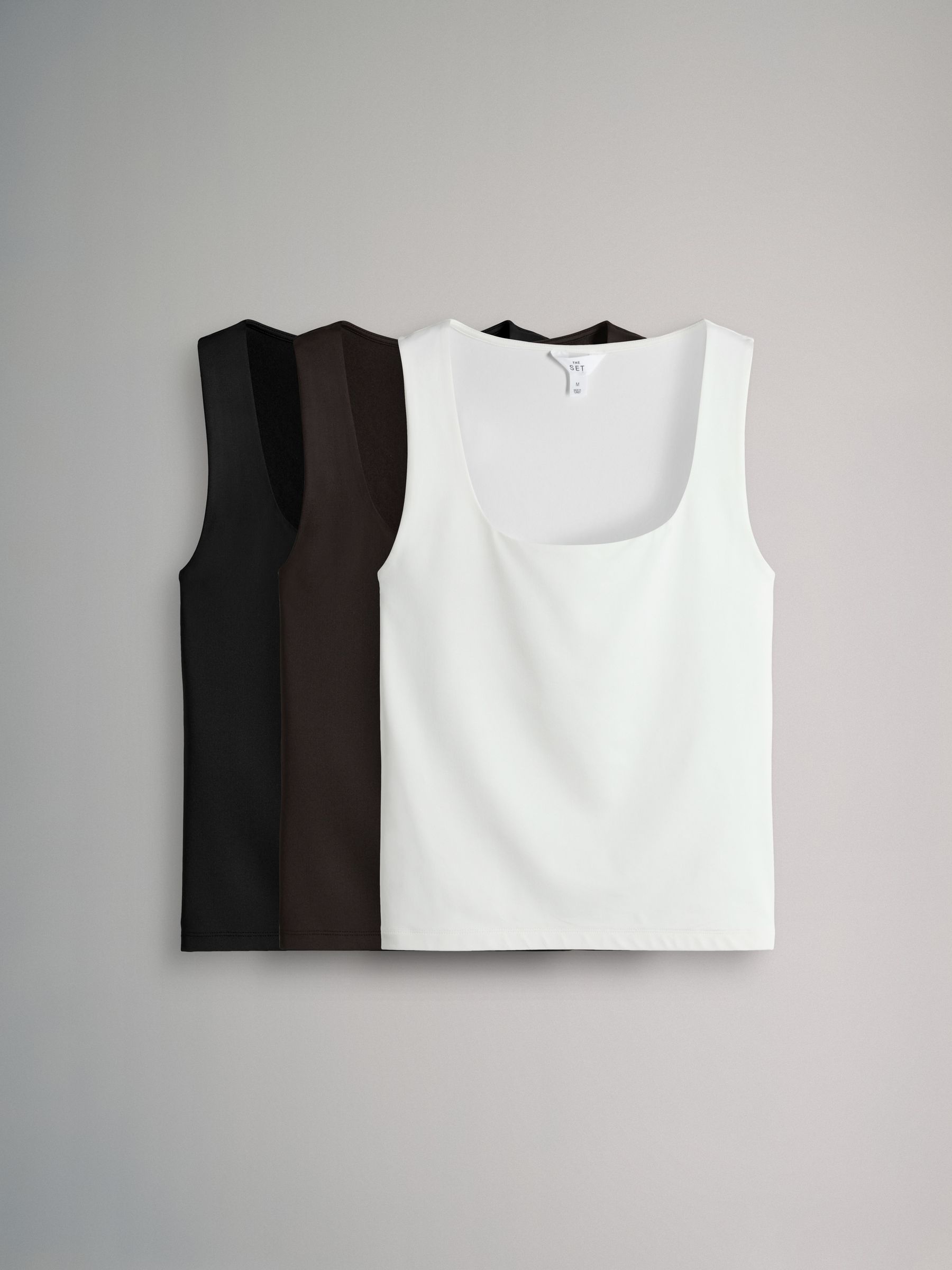 3 Pack Soft Touch Nylon Square Neck Vests - Image 2 of 14