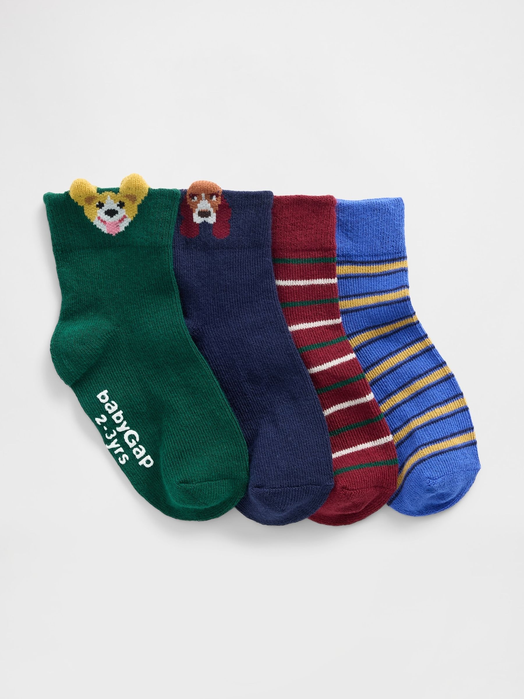 Blue/Green Quarter Crew Socks - Image 1 of 1