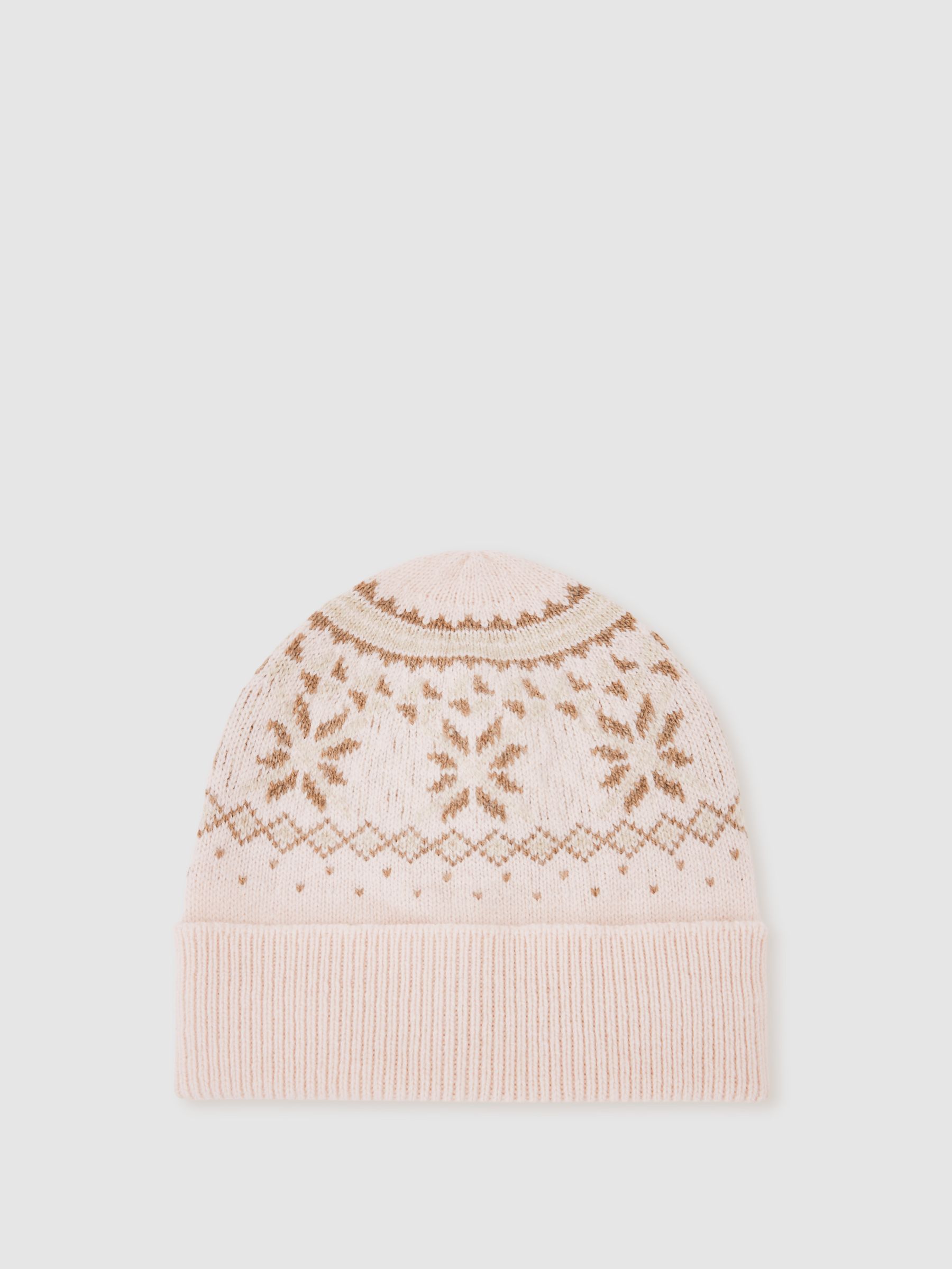 Teen Fair Isle Hat And Scarf Set With Wool in Ecru - Image 4 of 6