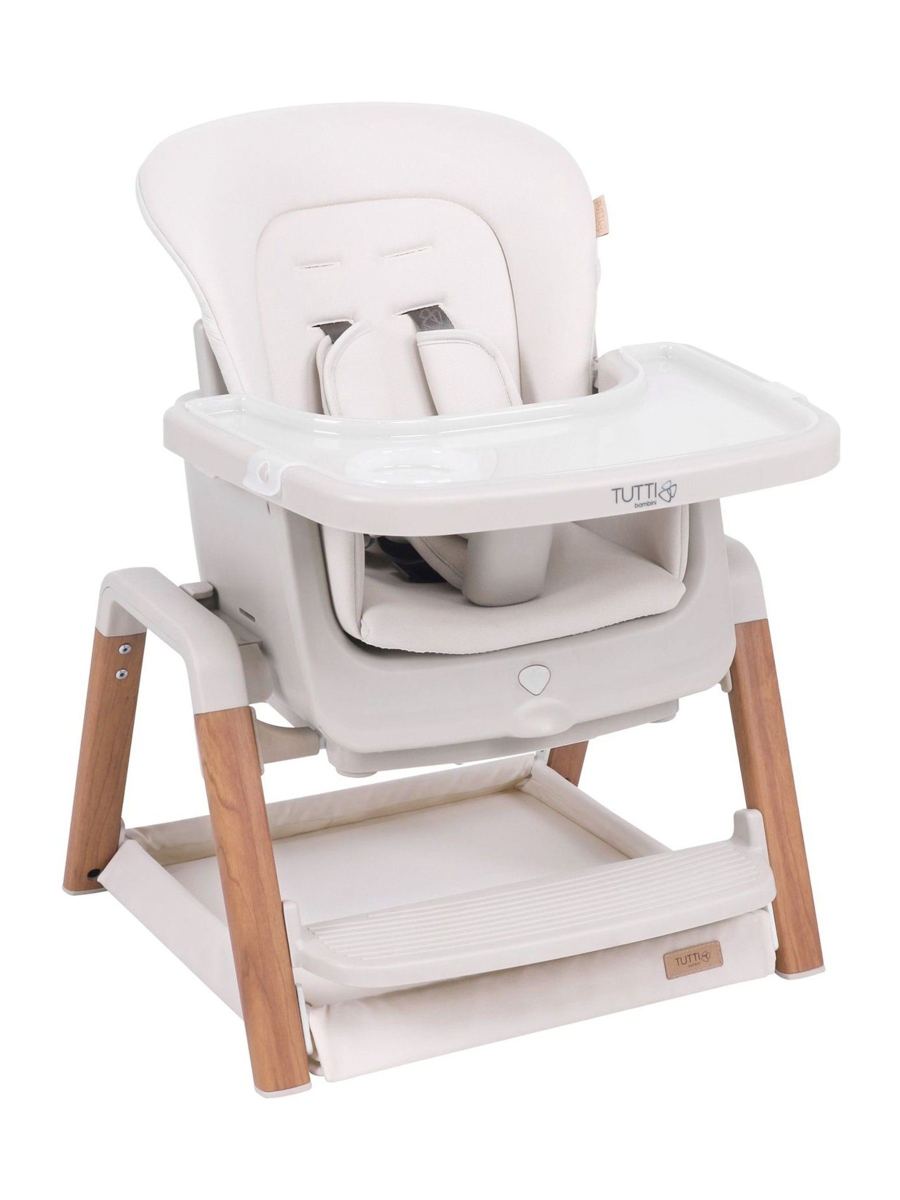 Scandinavian Walnut and Ecru Nova Highchair - Image 2 of 6