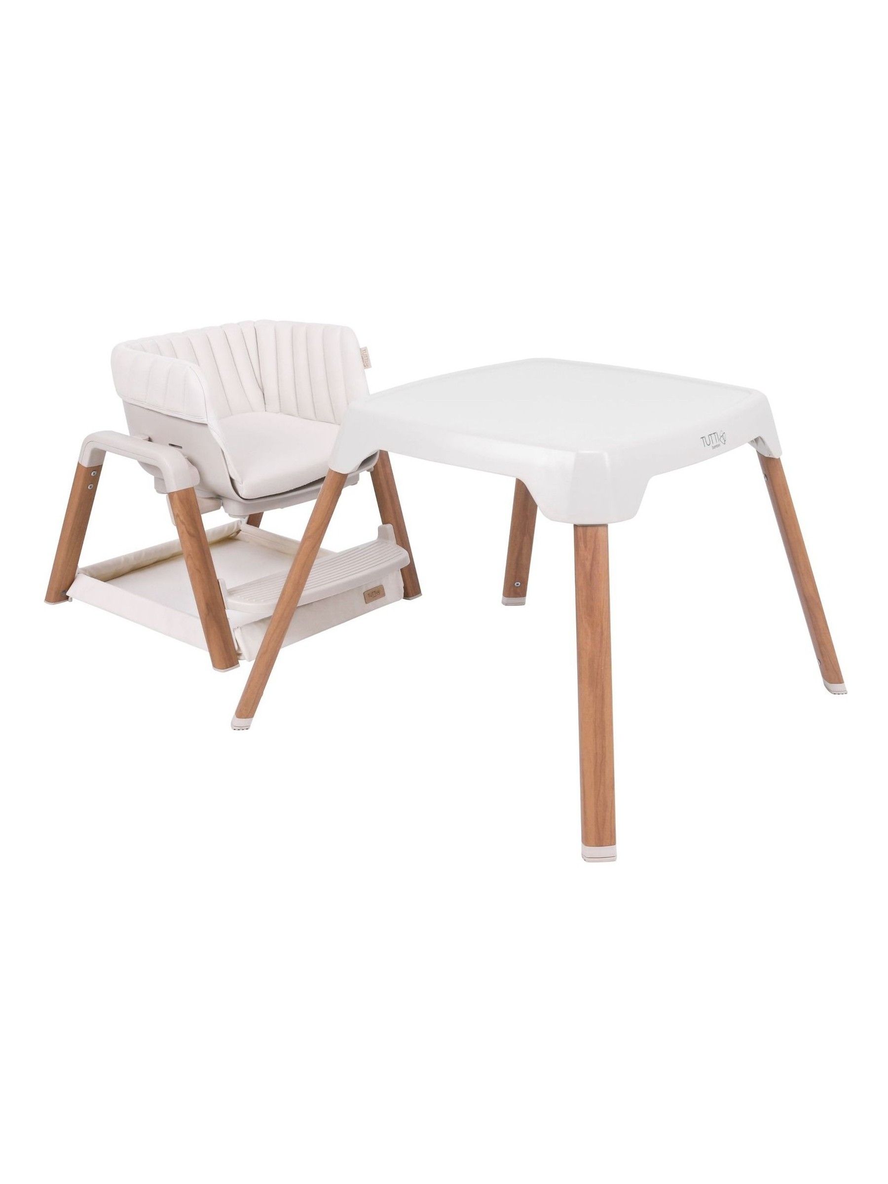 Scandinavian Walnut and Ecru Nova Highchair - Image 3 of 6