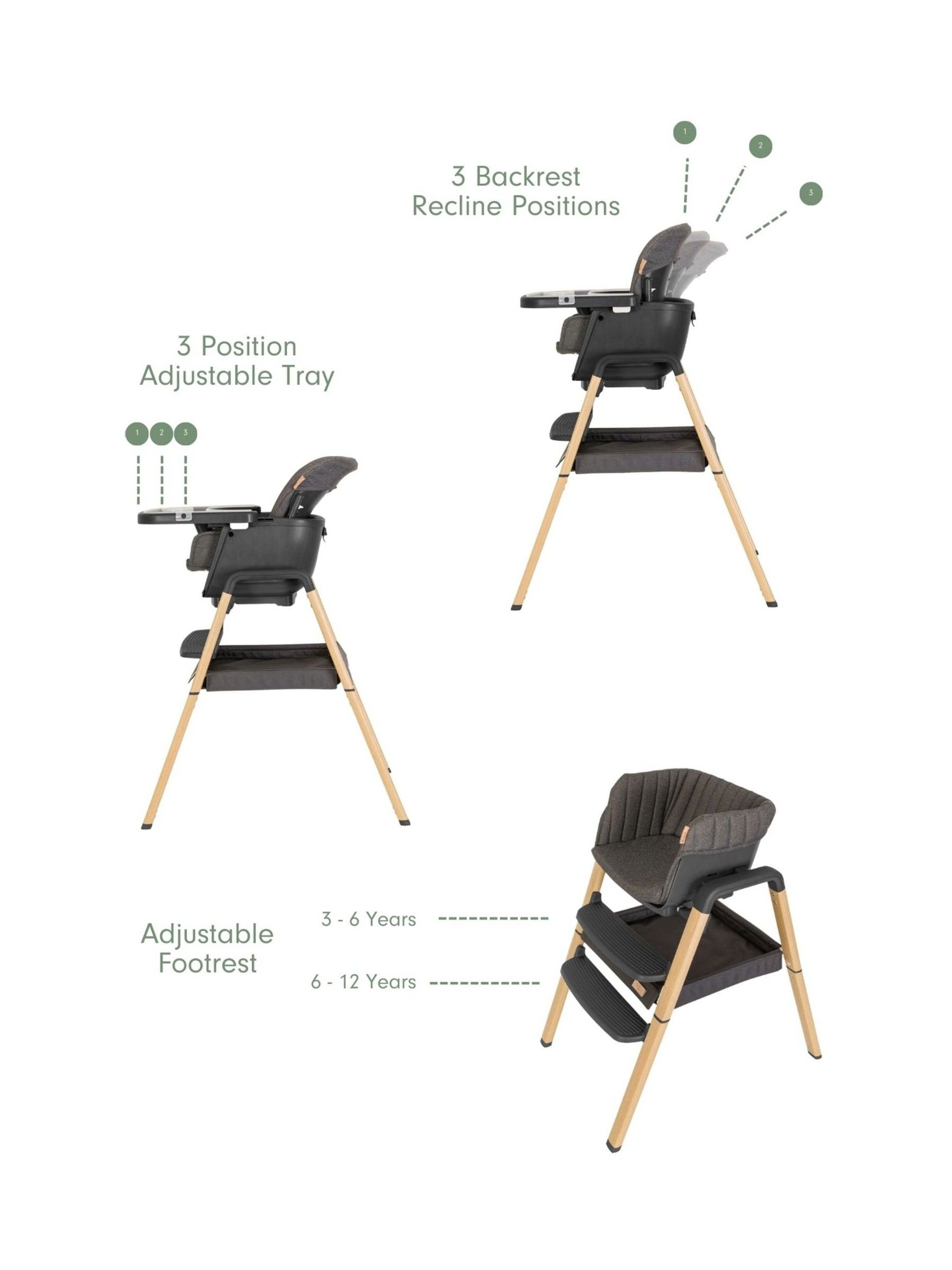 Grey and Oak Nova Highchair - Image 3 of 4