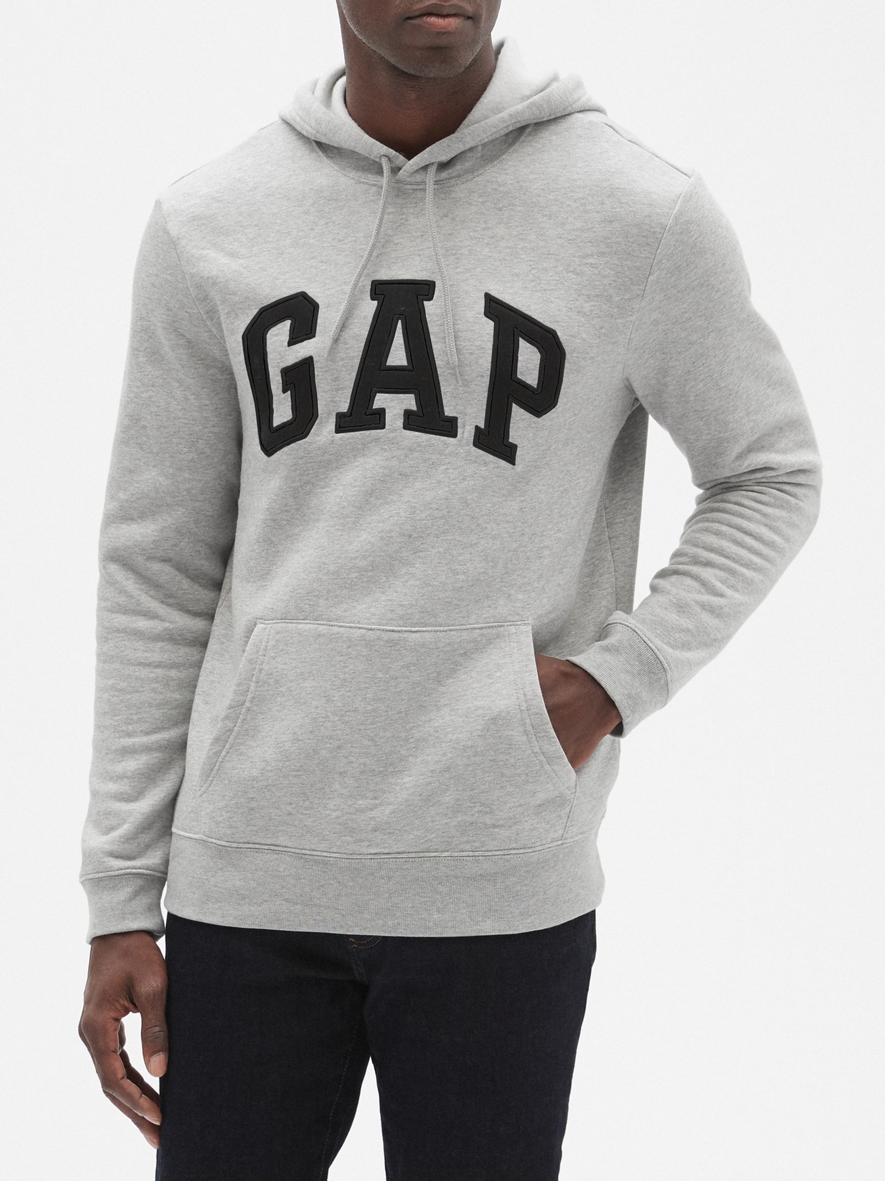 Light Grey Logo Fleece Zip Hoodie - Image 4 of 5
