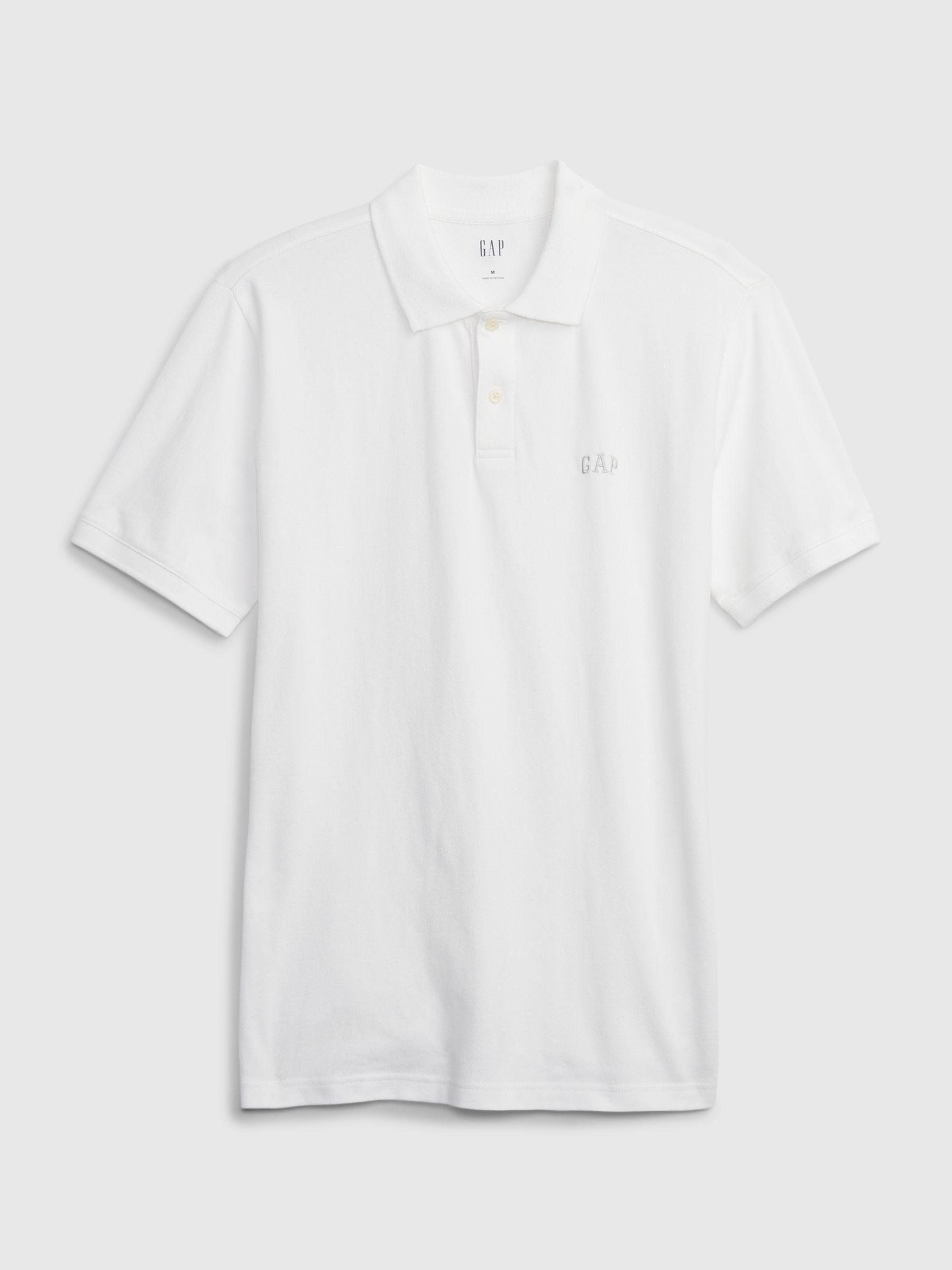 White Logo Pique Polo Shirt - Image 1 of 1