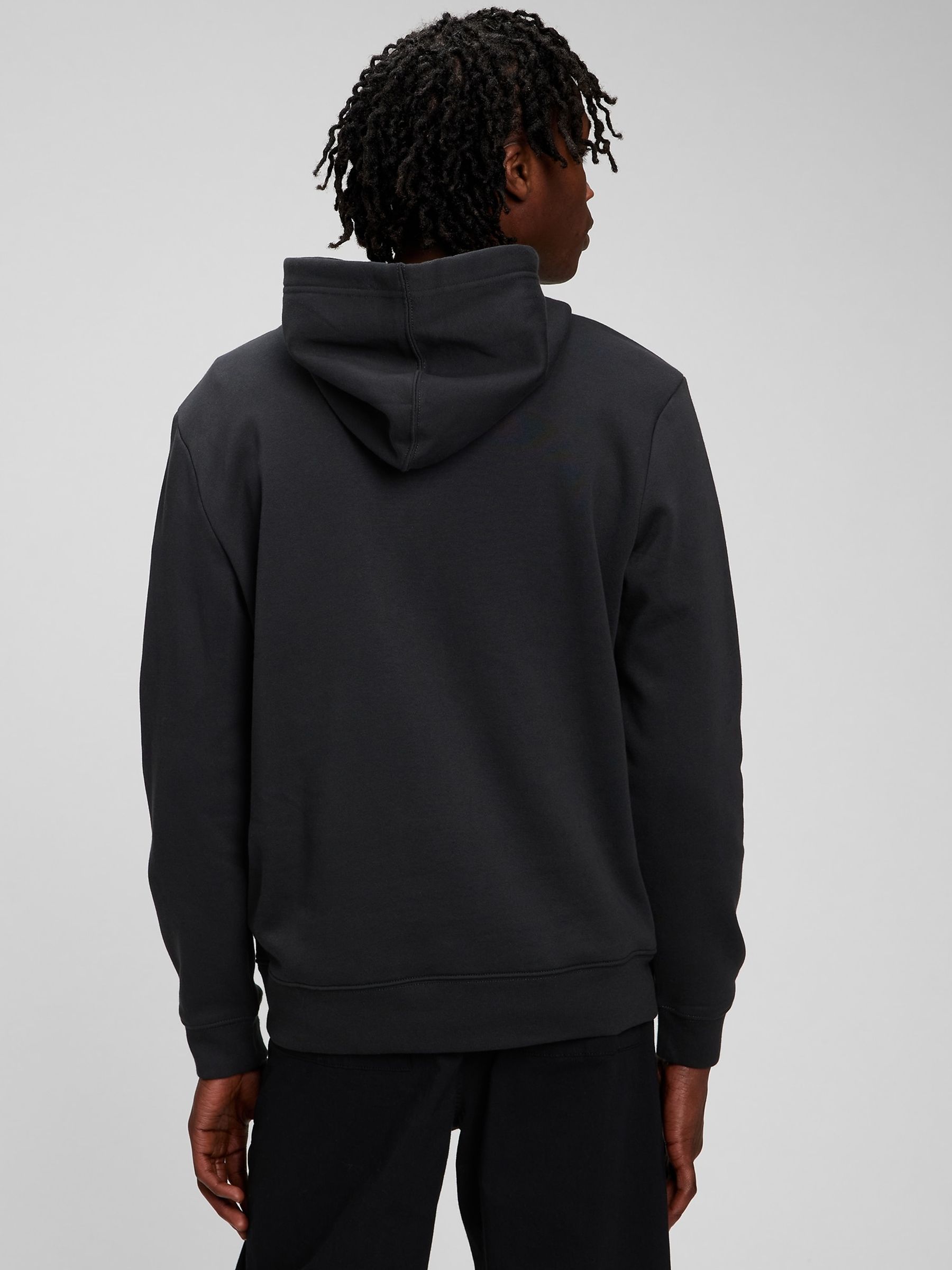 Black Logo Fleece Zip Hoodie - Image 2 of 7