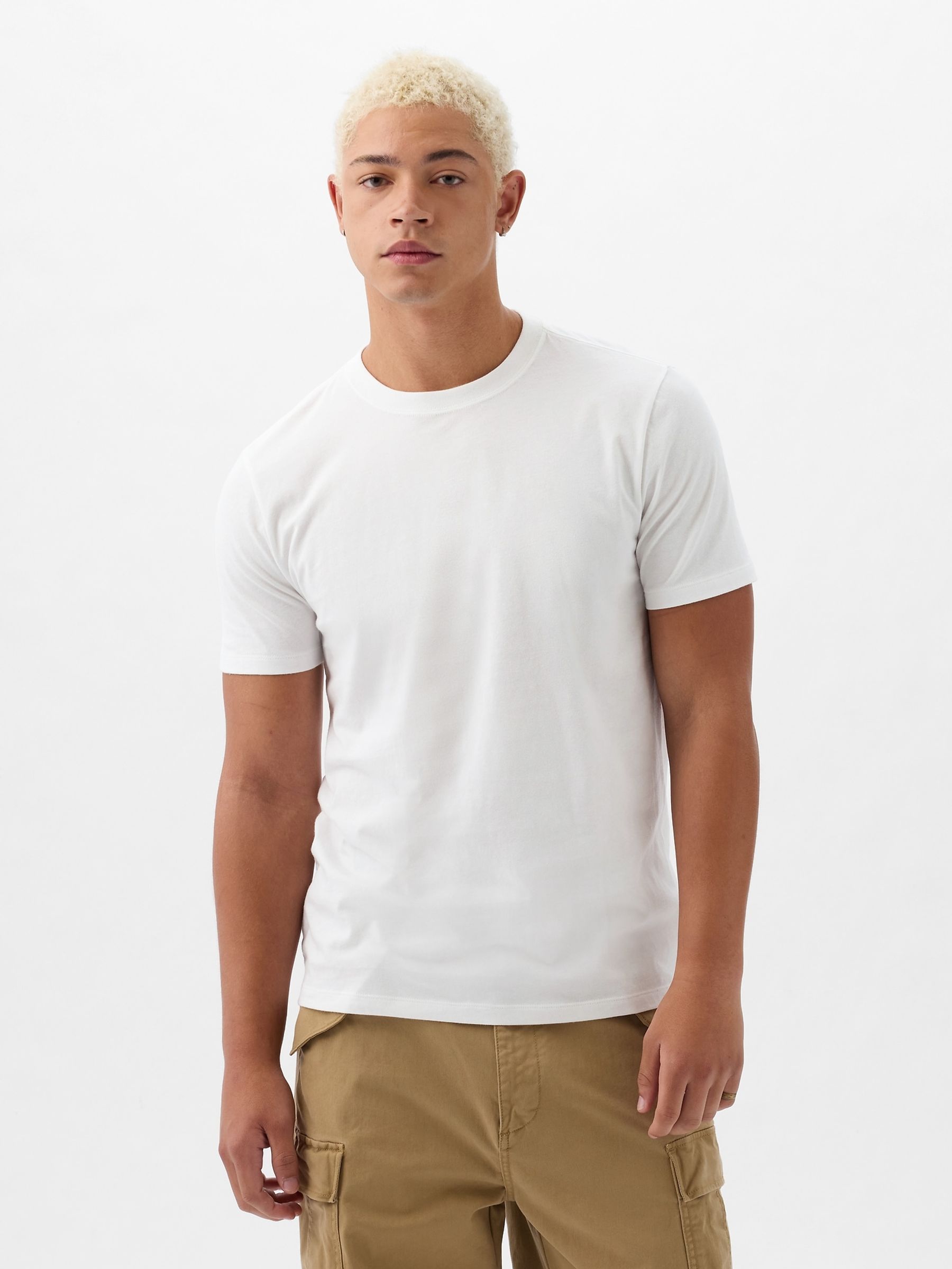 White Everyday Soft Crew Neck T-Shirt - Image 8 of 11