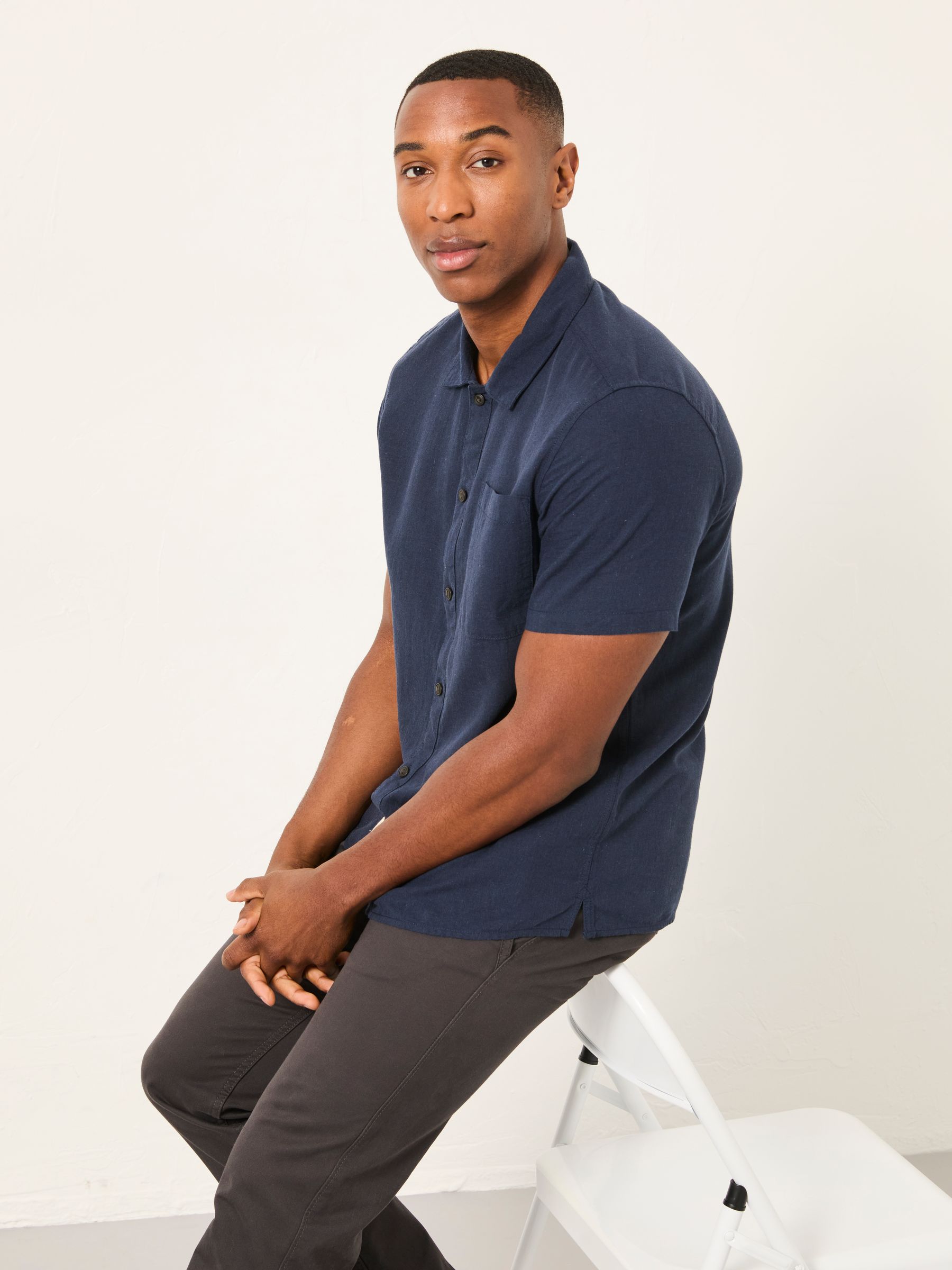 Bugle Navy Short Sleeve 1 pocket Shirt - Image 5 of 6